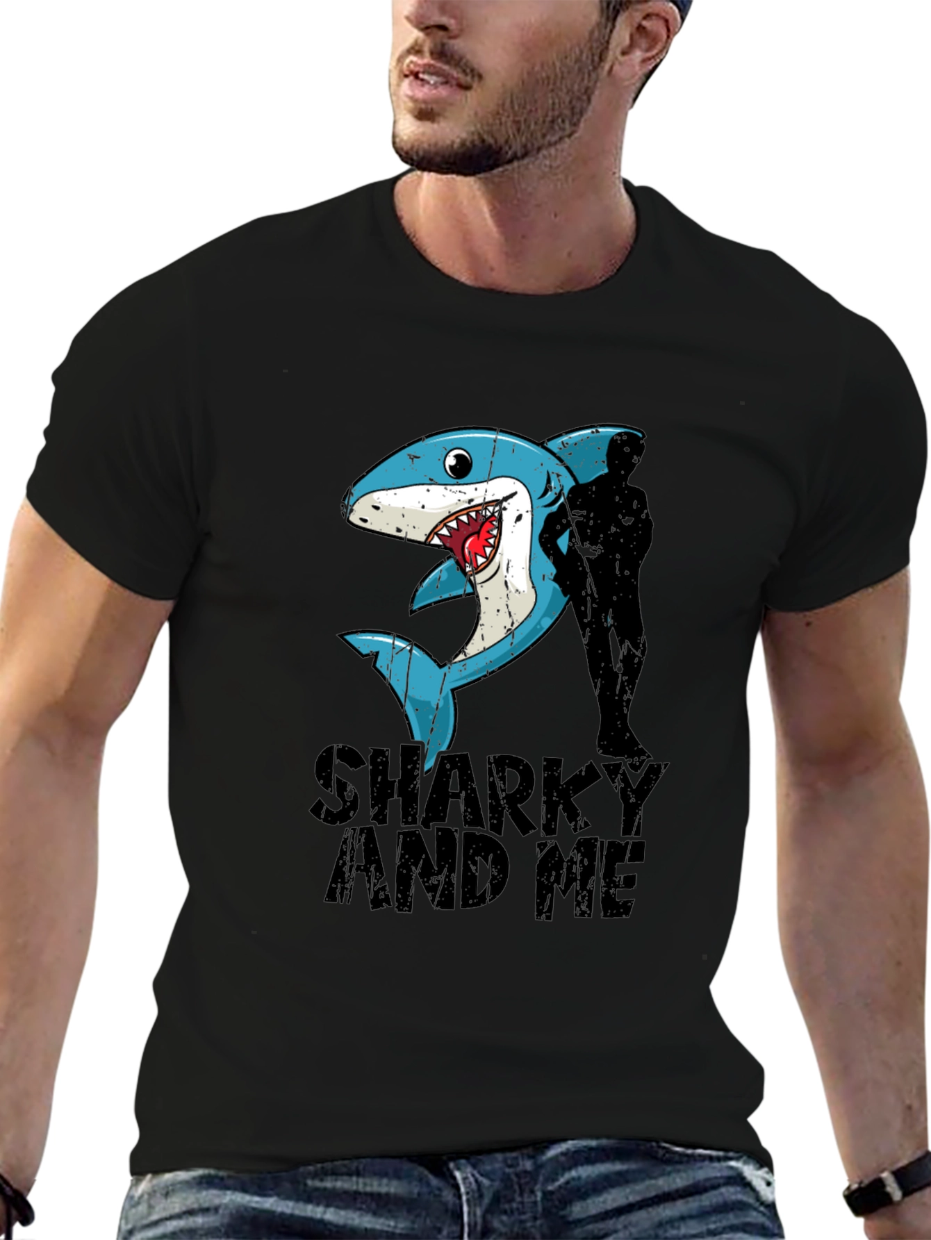 Black Sharky and Me Graphic Tee view 6