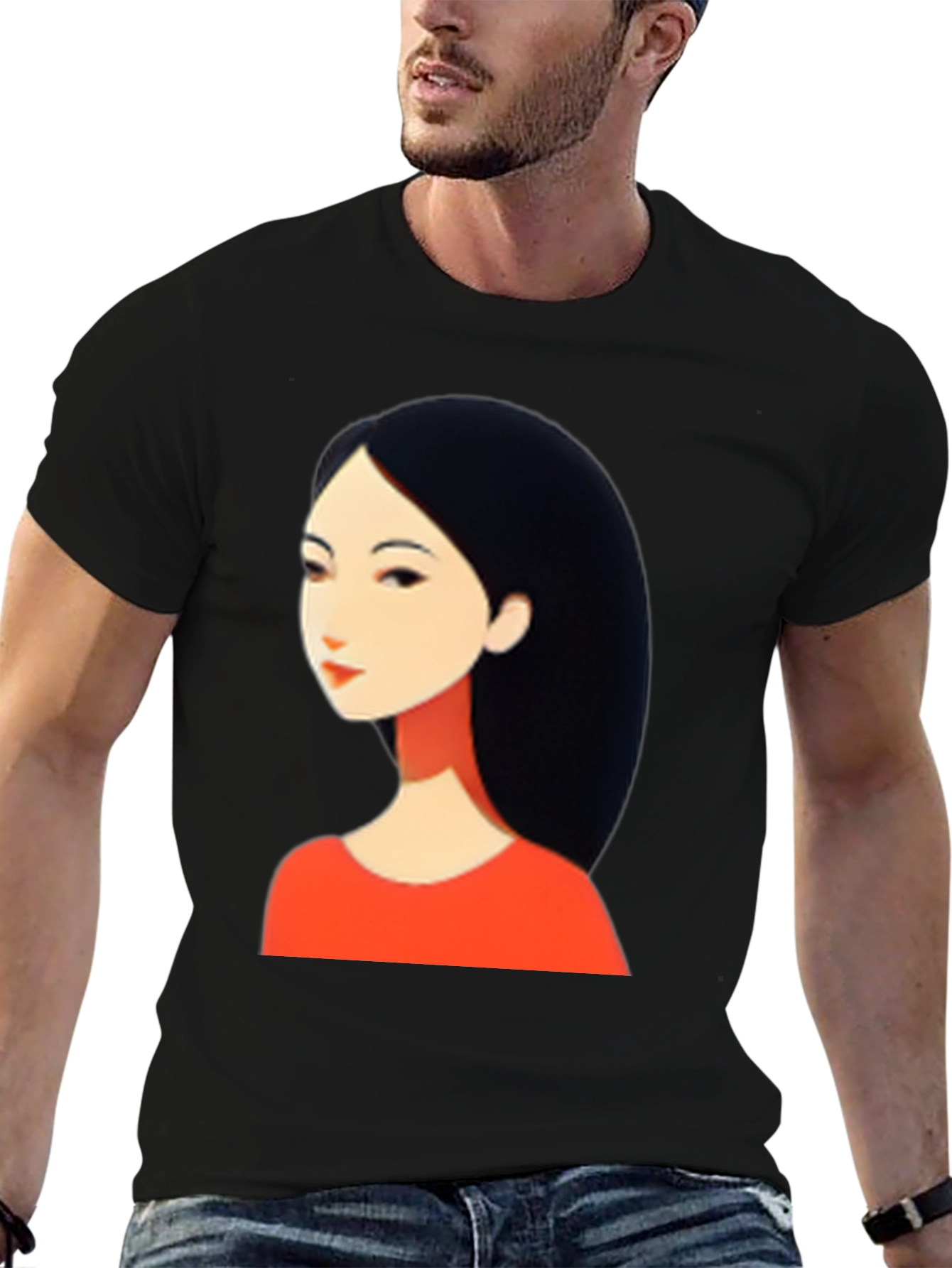 Black Anime Graphic Tee - Stylish Black T-Shirt view 6