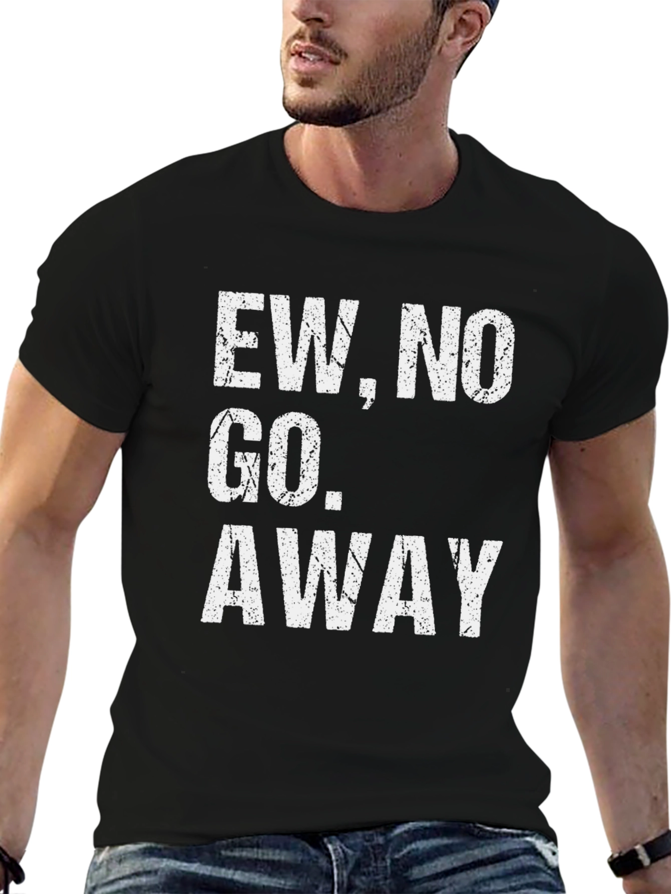 Black Ew No Go Away Graphic Tee view 6