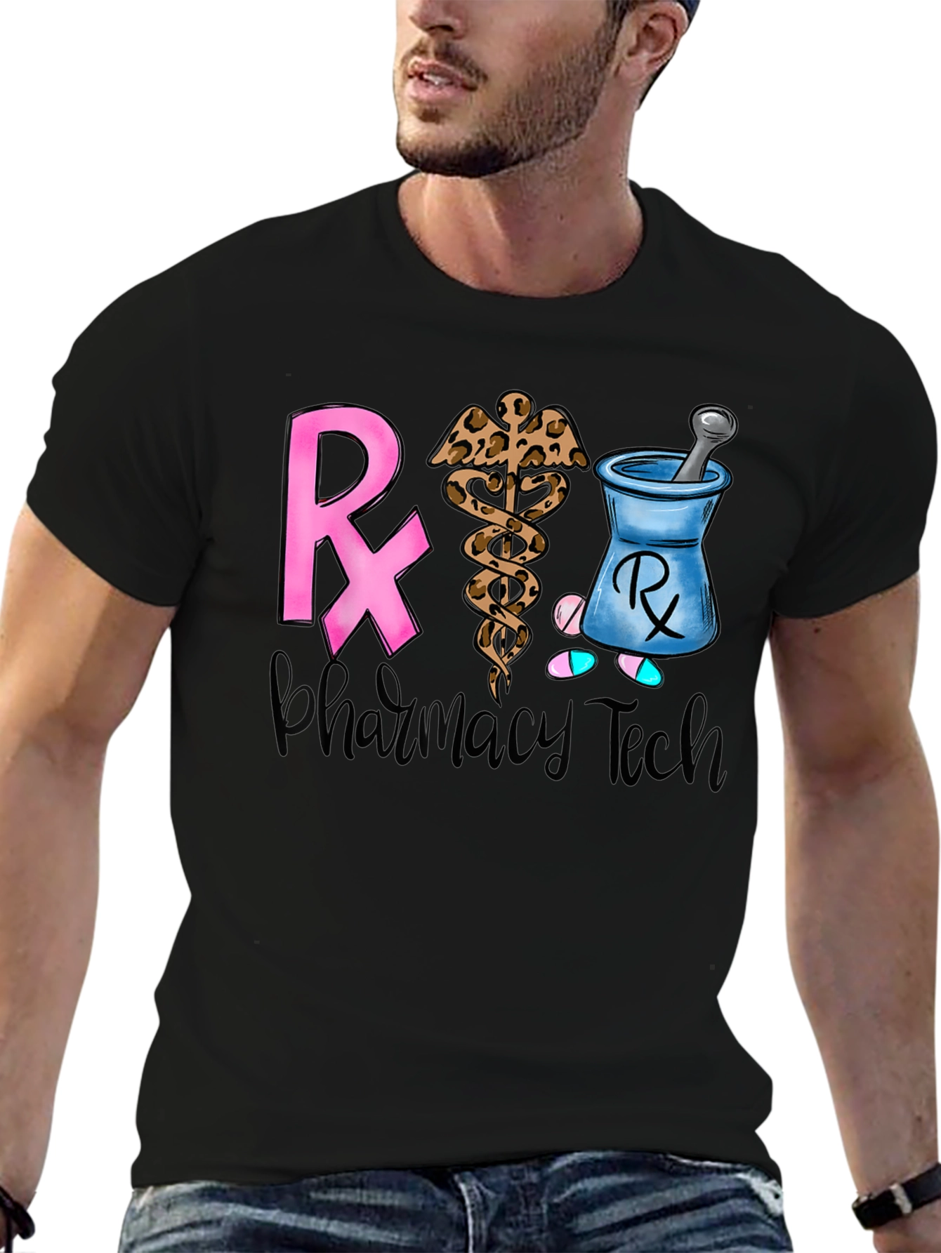 Black Pharmacy Tech T-Shirt view 6
