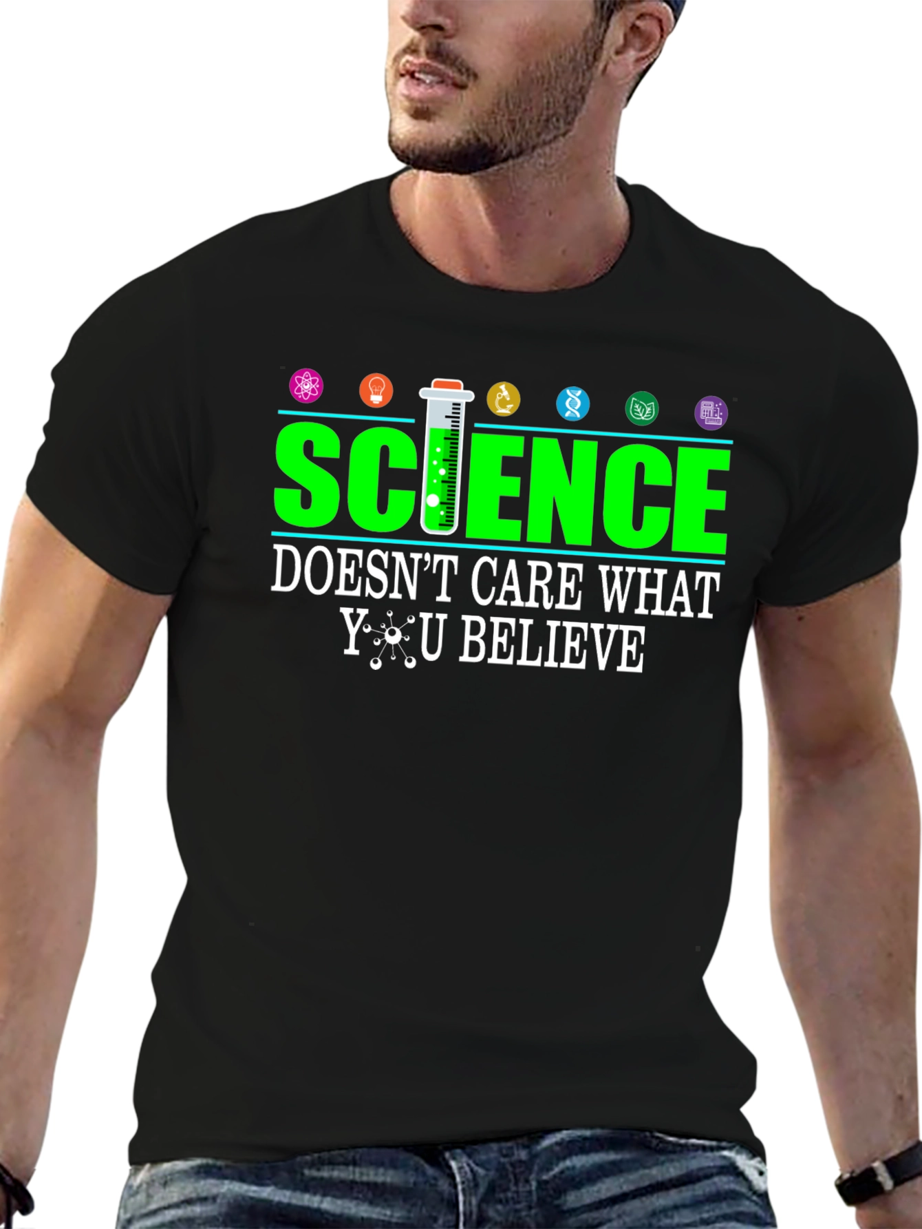 Black Science T-Shirt - Doesn't Care What You Believe view 6
