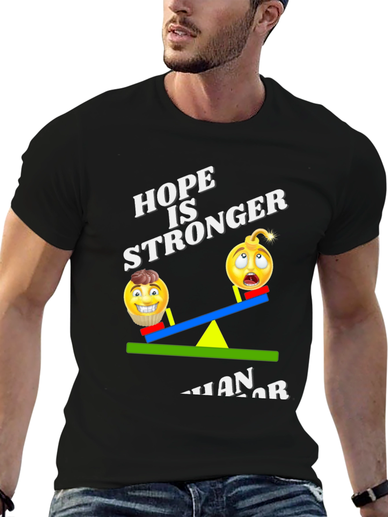 Black Hope is Stronger Than Terror T-Shirt view 6