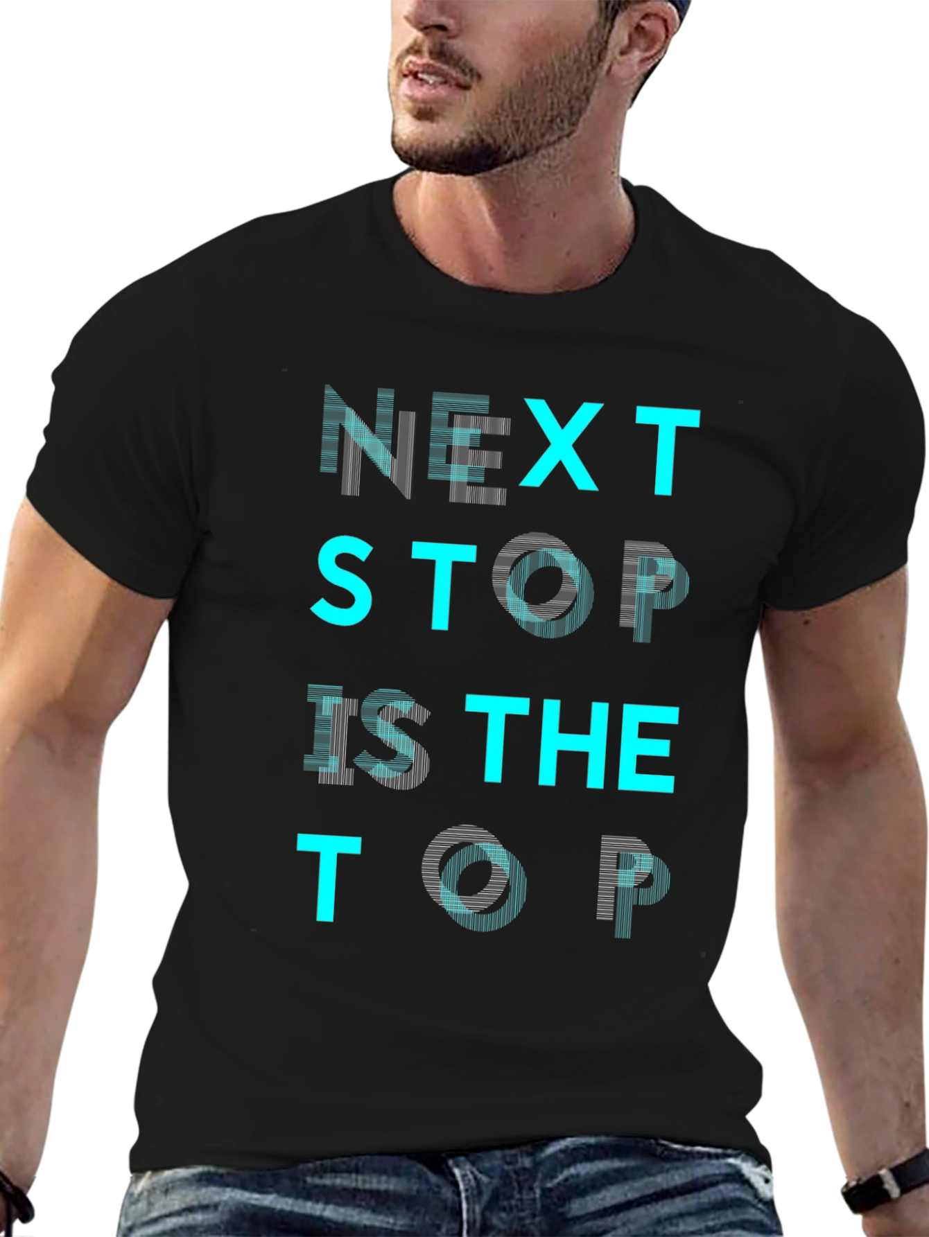 Black Next Stop is the Top Graphic T-Shirt view 6