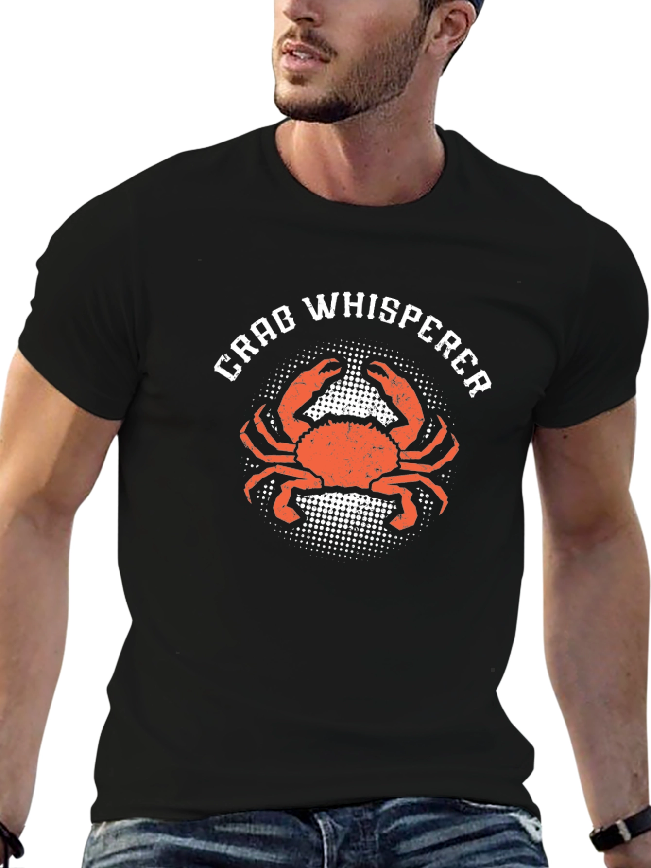 Black Crab Whisperer Graphic T-Shirt - Coastal Life view 6