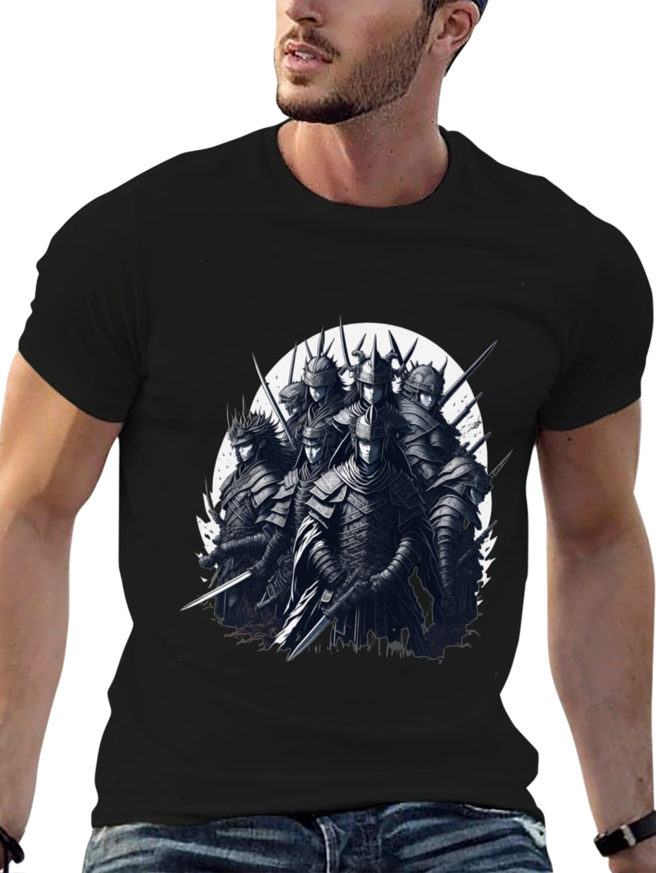 Black Warrior Knights Graphic T-Shirt view 6