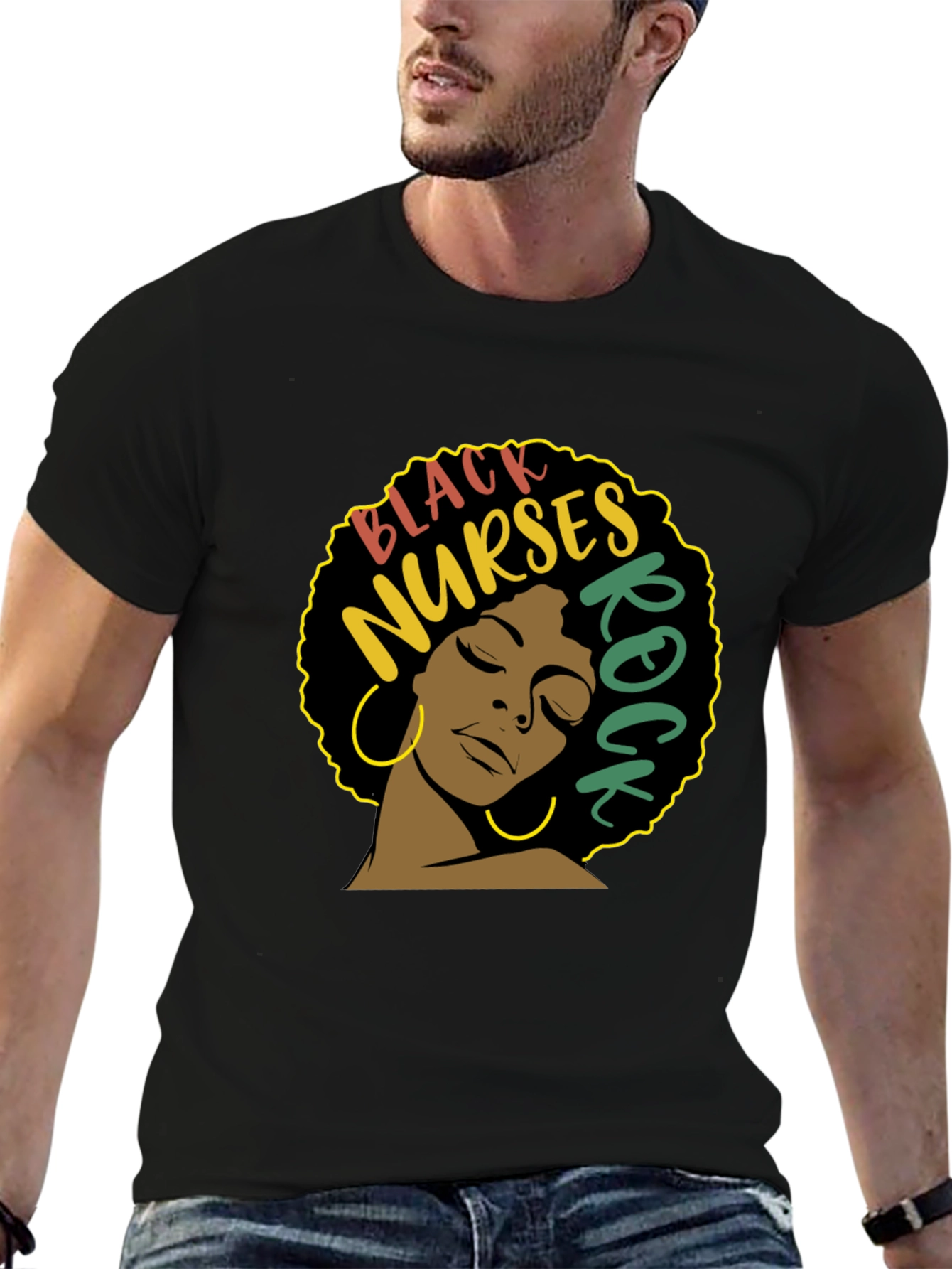 Black Black Nurses Rock T-Shirt - Nurse Appreciation view 6