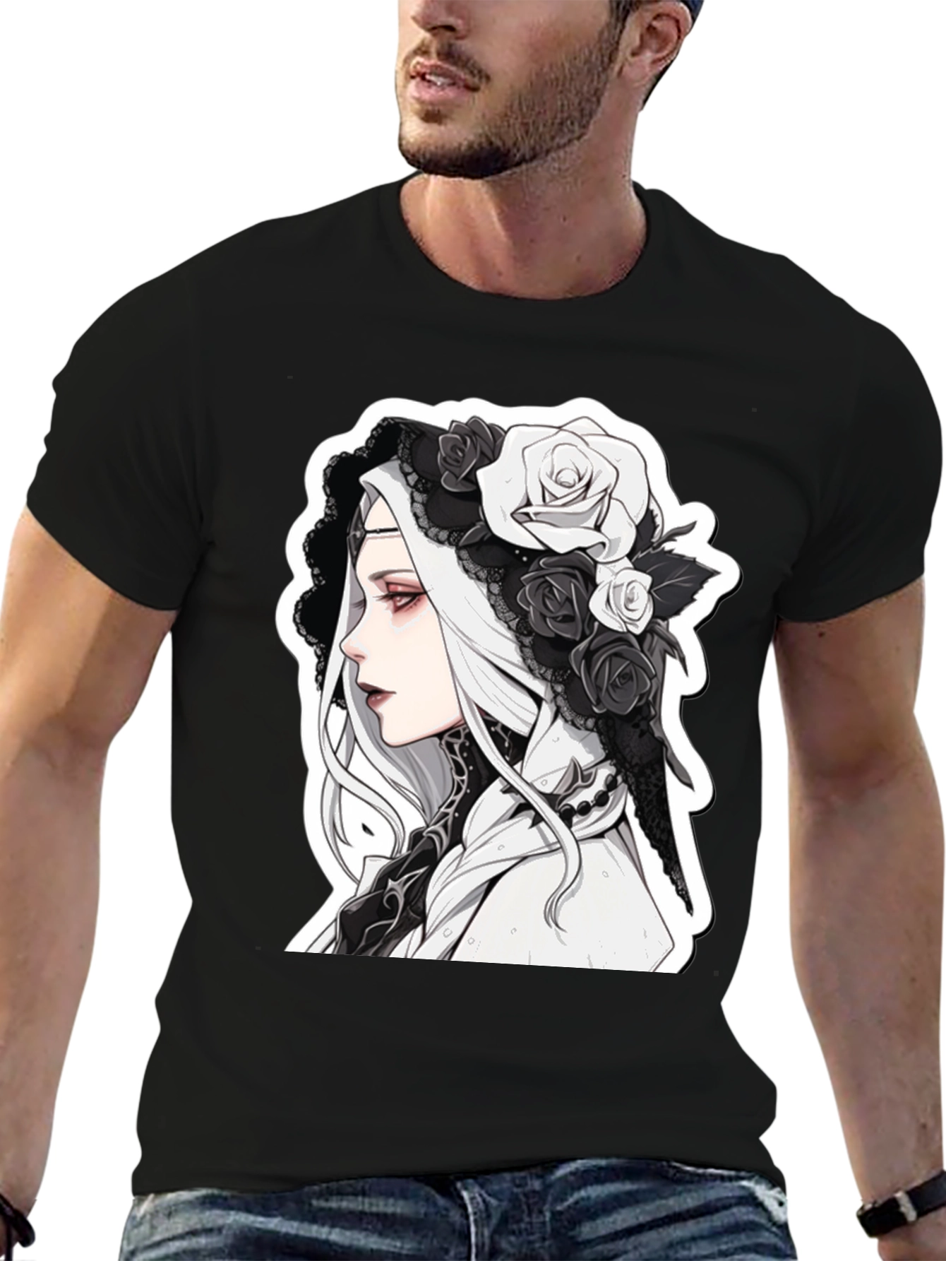 Gothic Anime Black T-Shirt - 6