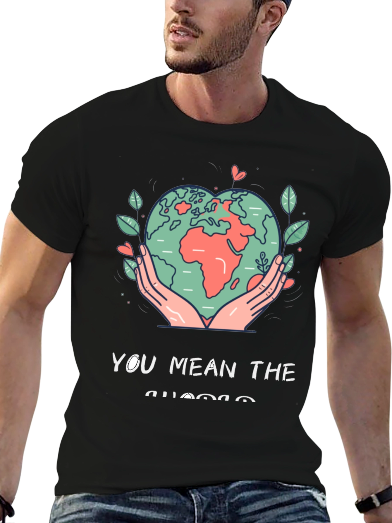 Black Earth Heart Graphic Tee - You Mean the World view 6