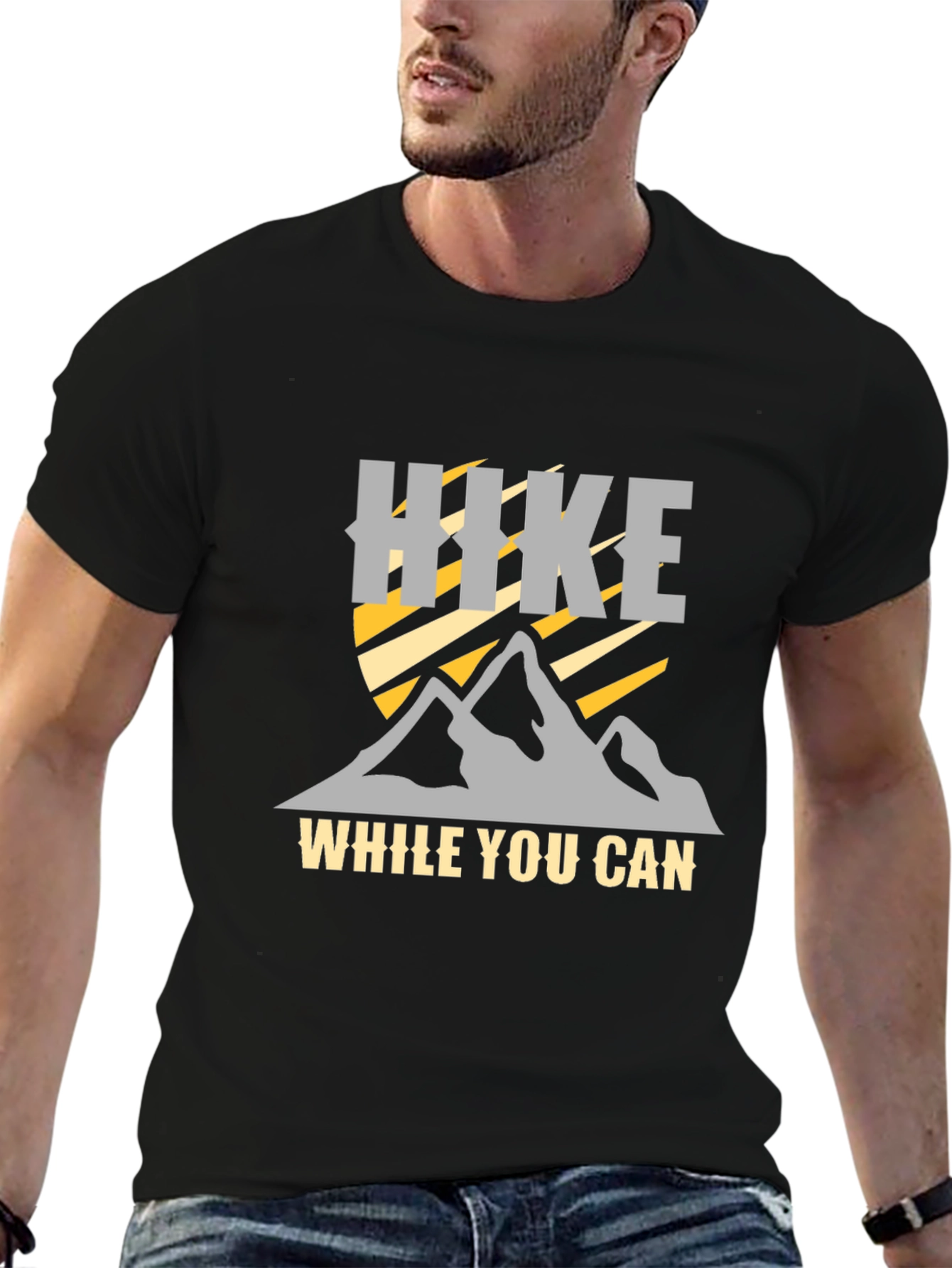 Black Hike While You Can Graphic T-Shirt view 6
