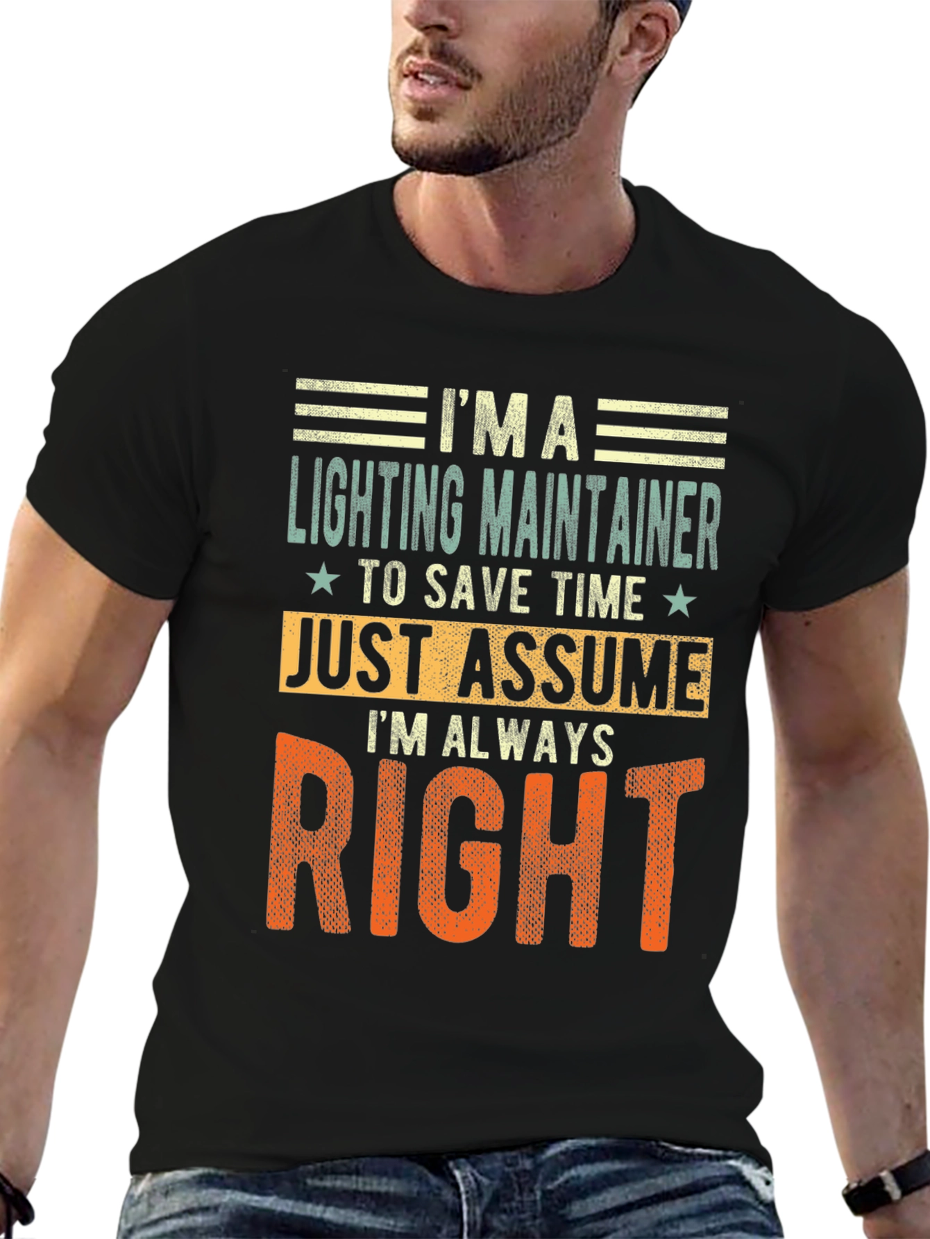 Black Lighting Maintainer Graphic T-Shirt view 6