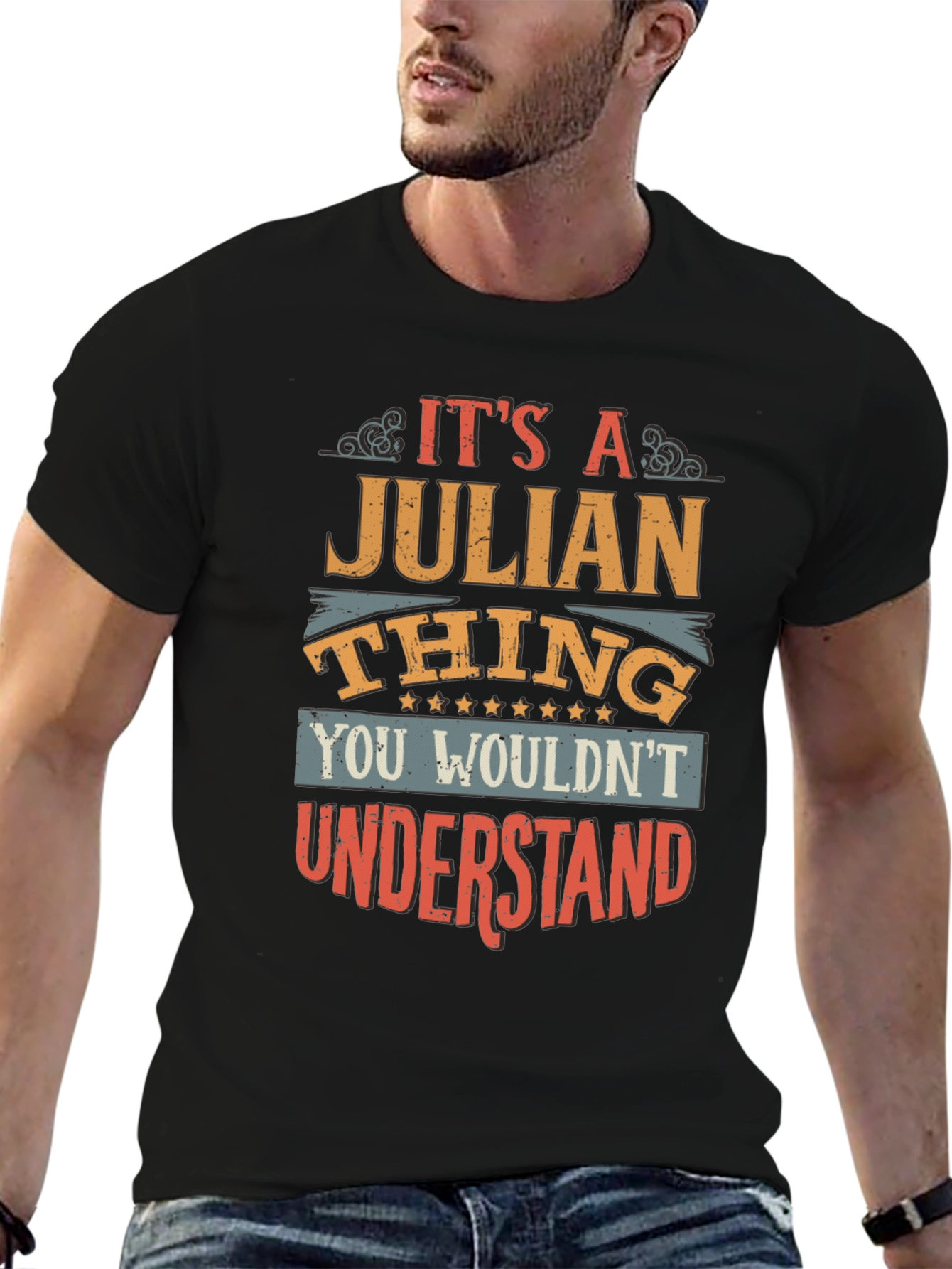 Black It's a Julian Thing - Funny T-Shirt view 6