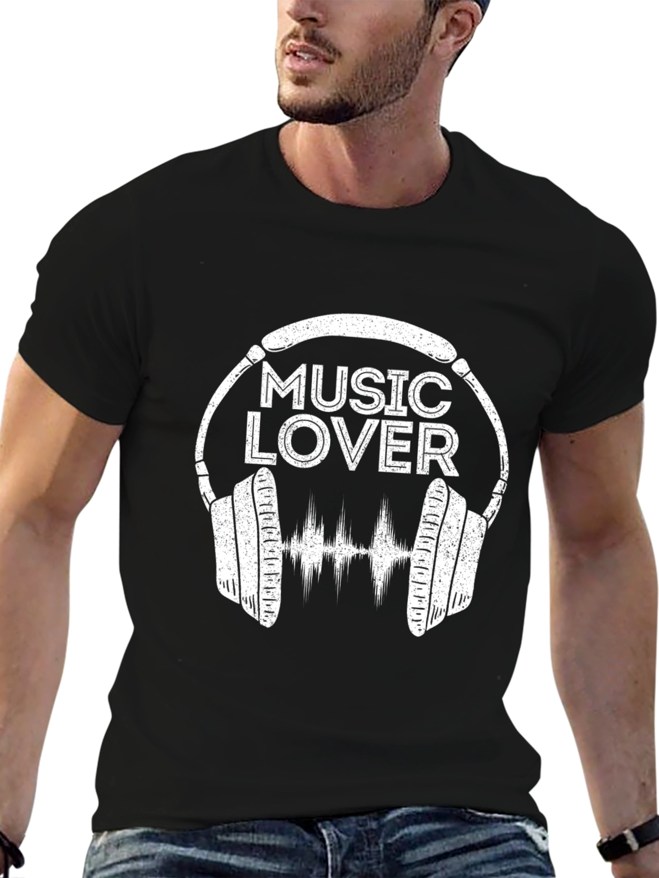 Black Music Lover Graphic Tee - Stylish Casual Shirt view 6