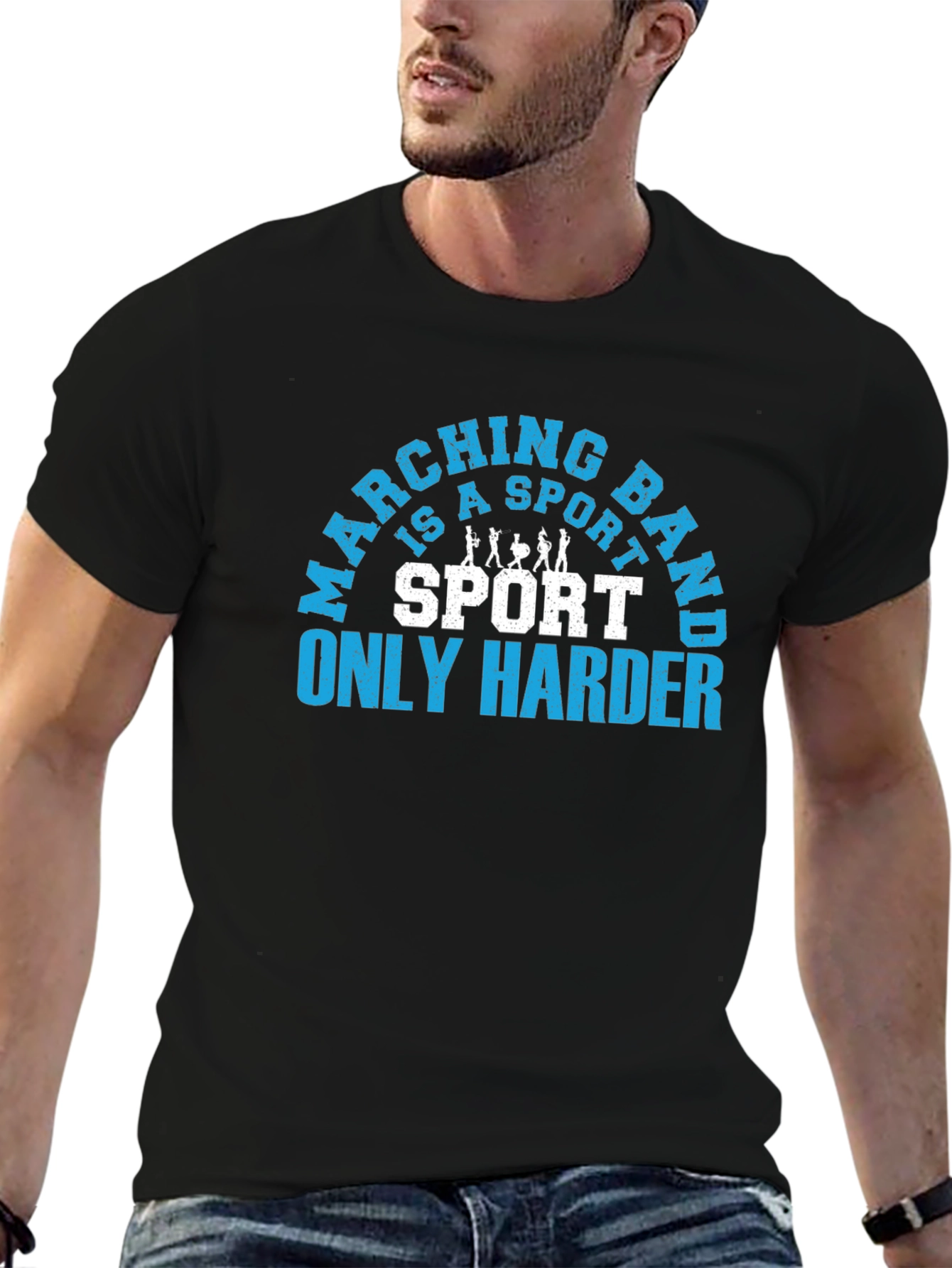 Black Marching Band is a Sport T-Shirt view 6