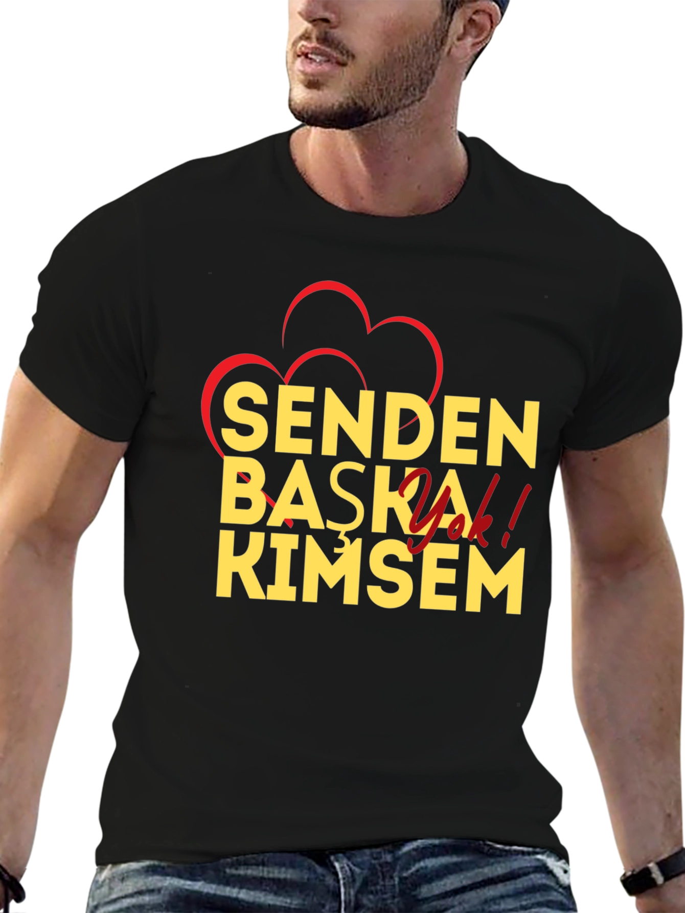 Black Romantic Turkish Quote T-Shirt view 6