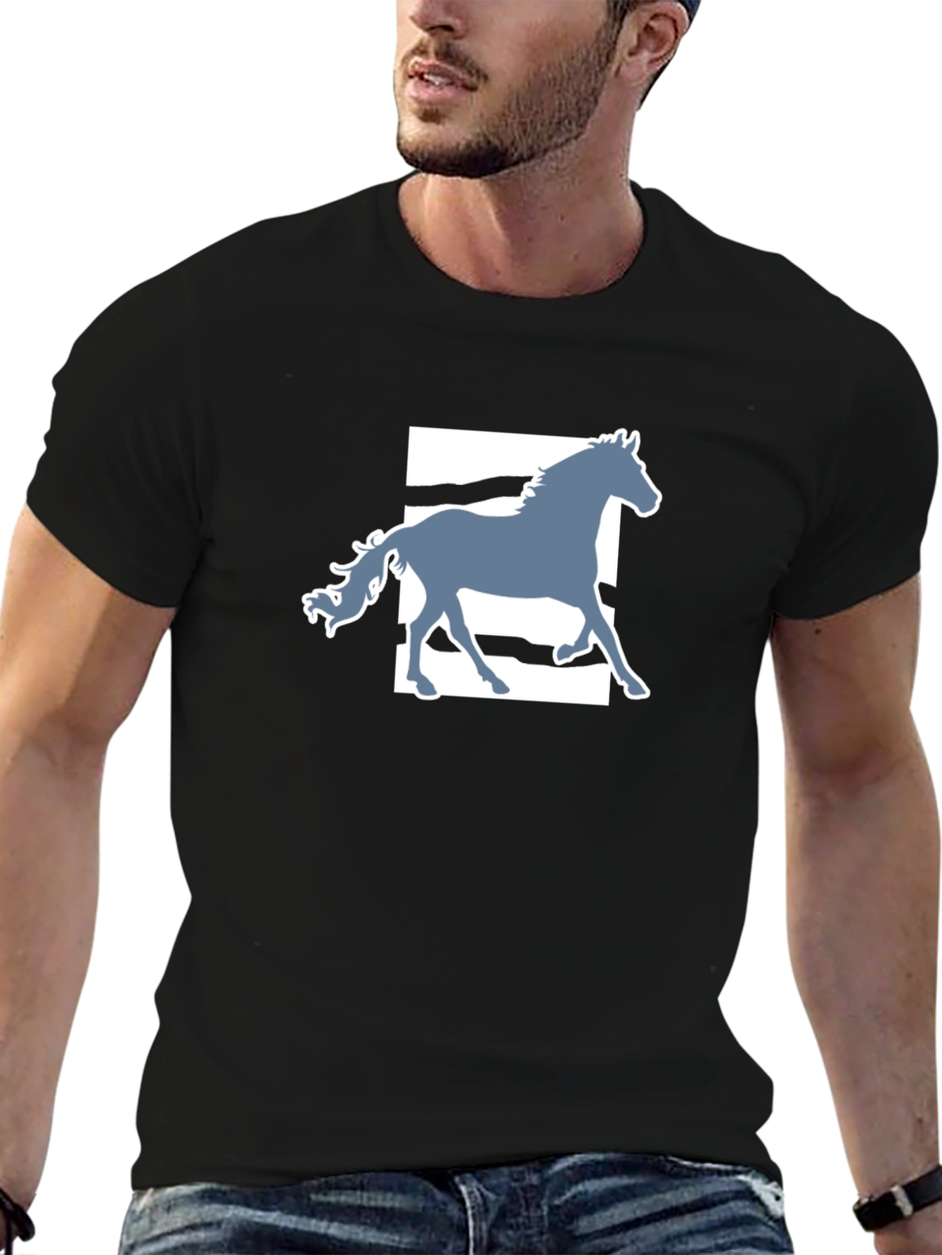 Horse Graphic T-Shirt - Stylish Black Tee for Equestrian Lovers - 6
