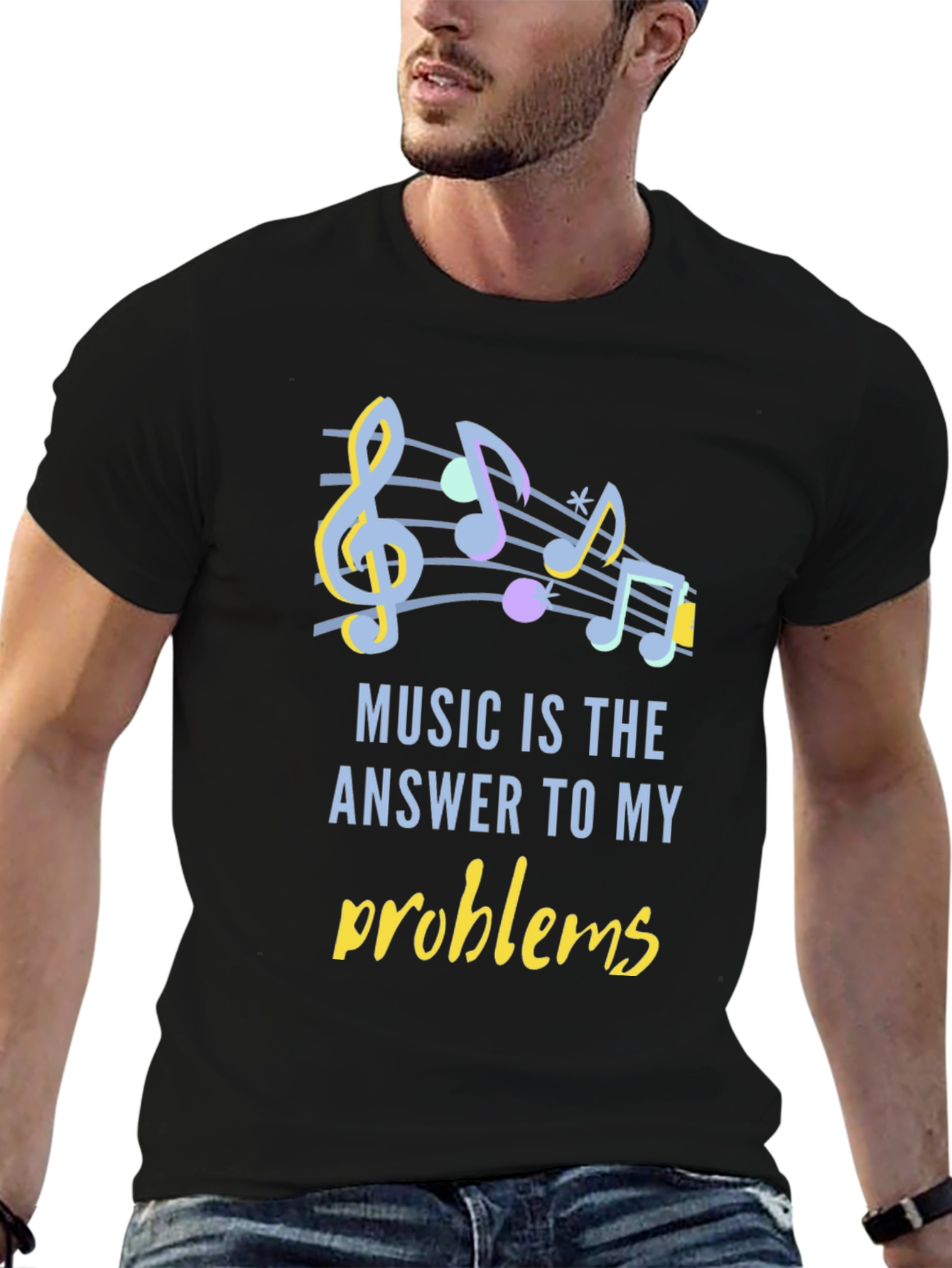 Black Music is the Answer T-Shirt view 6