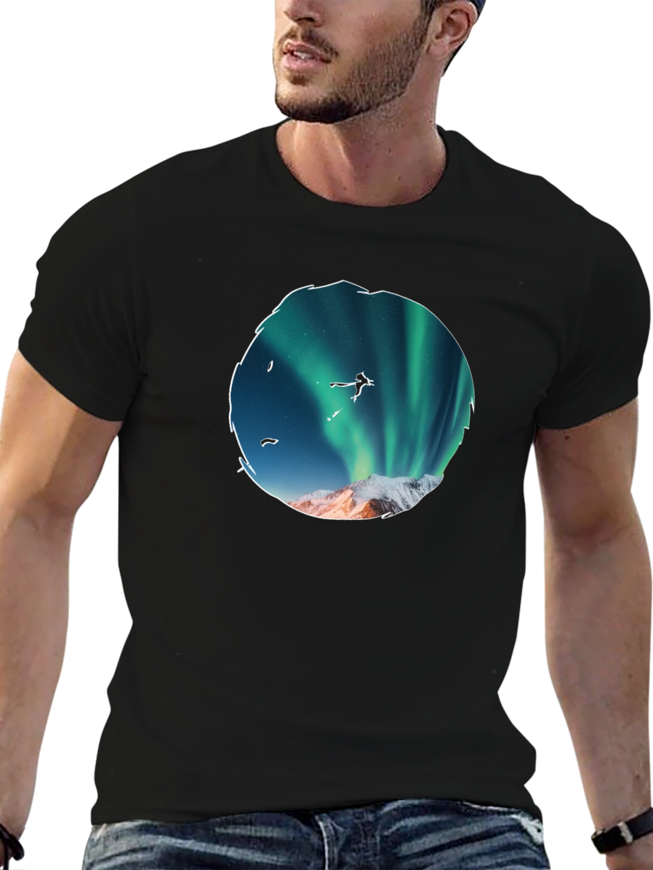 Aurora Skydiver Graphic Tee - Black - 6