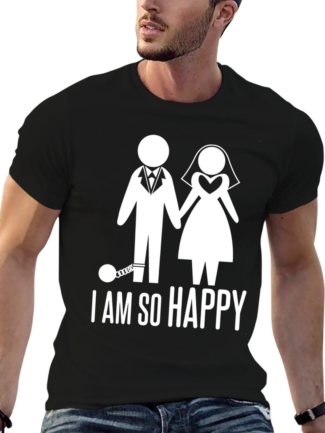 Black Happily Ever After T-Shirt - I am So Happy! view 6