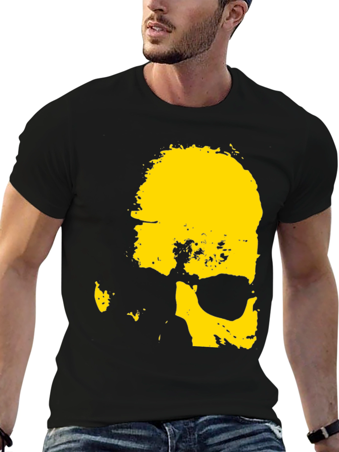 Black Skull Graphic Black T-Shirt view 6