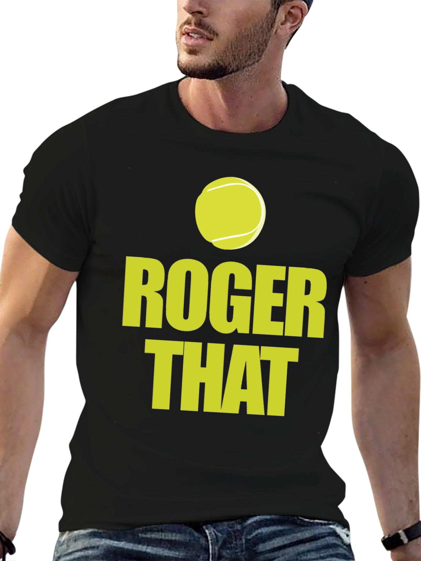 Black Roger That Tennis T-Shirt - Ace Your Style! view 6