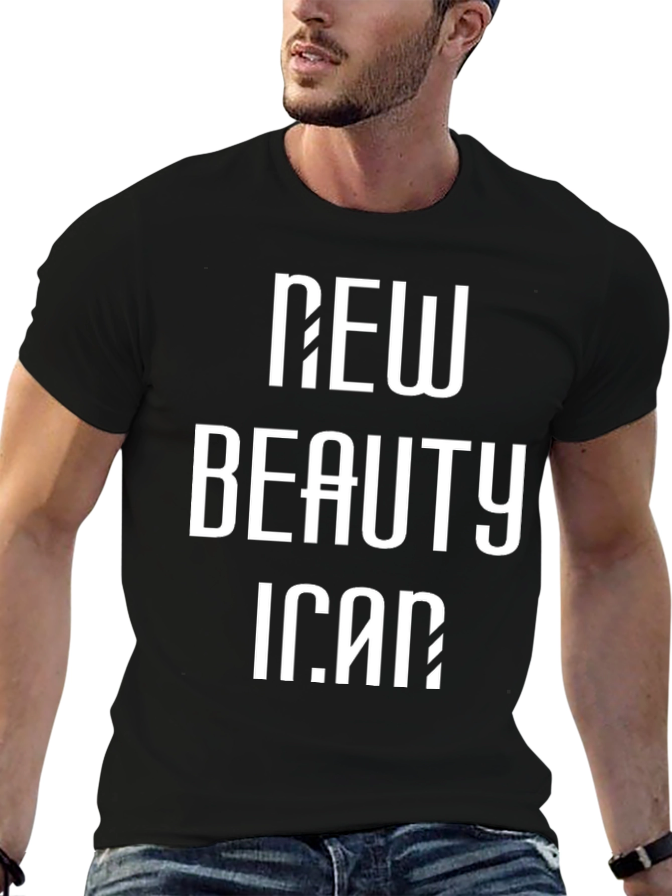 Black New Beauty Icon Black Graphic Tee view 6