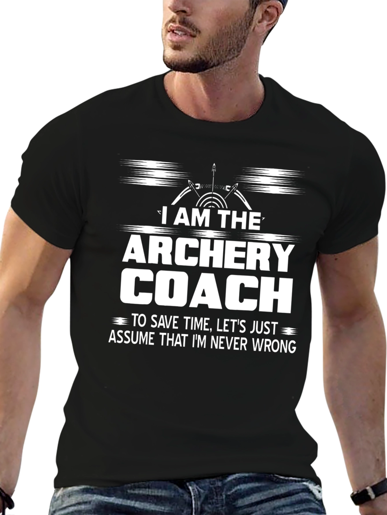 Black Archery Coach T-Shirt - Never Wrong! view 6