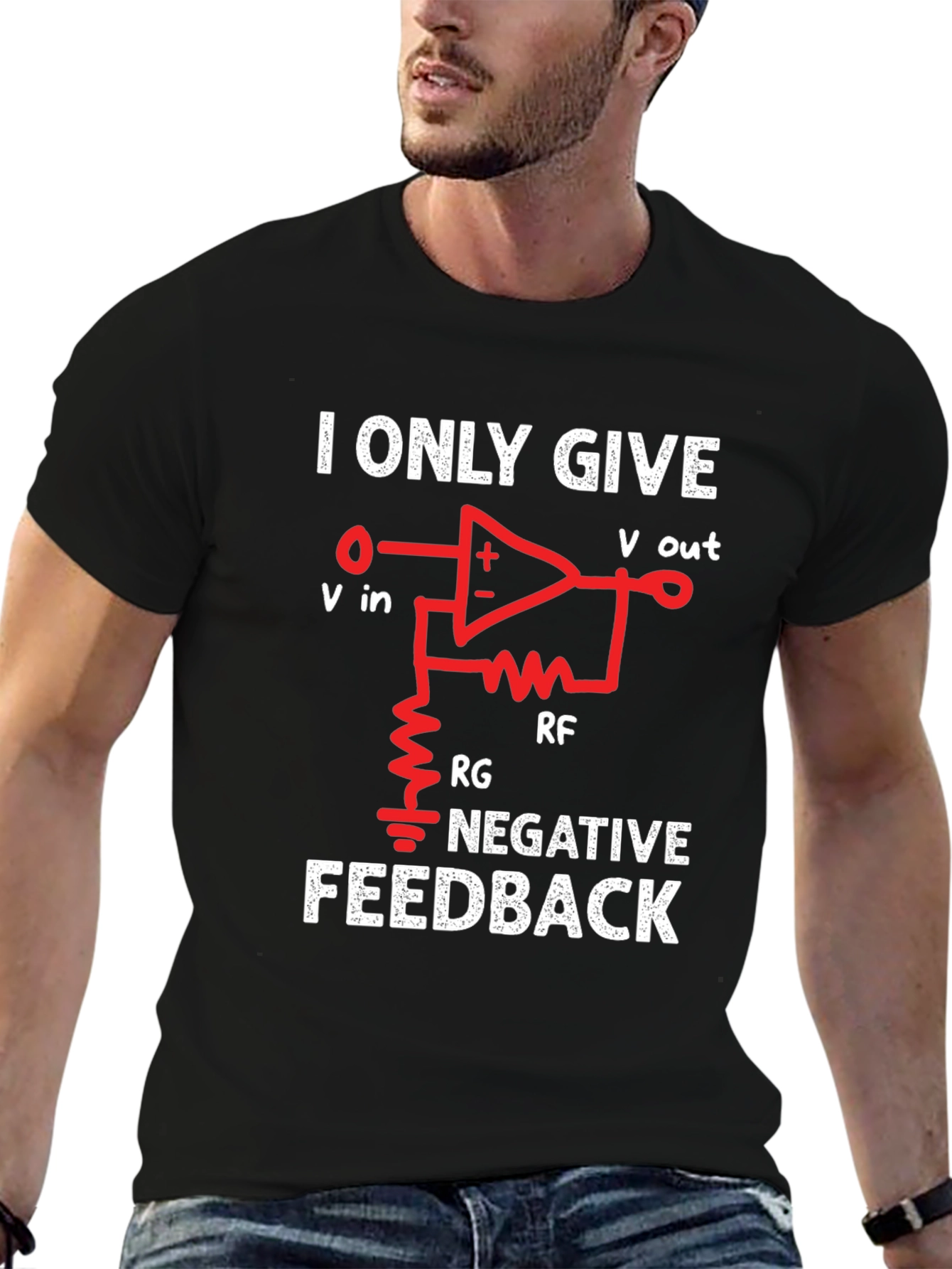 Black Negative Feedback T-Shirt - Funny Engineer Tee view 6