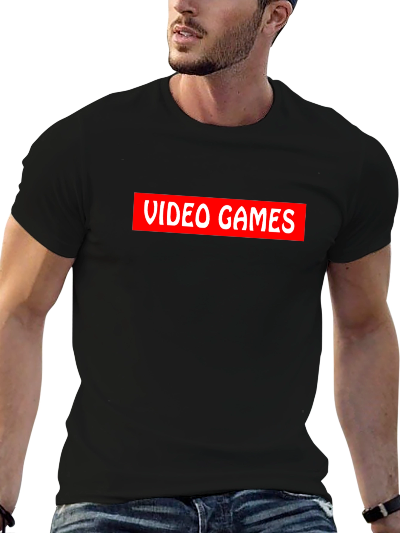 Black Video Games Graphic Tee - Black view 6