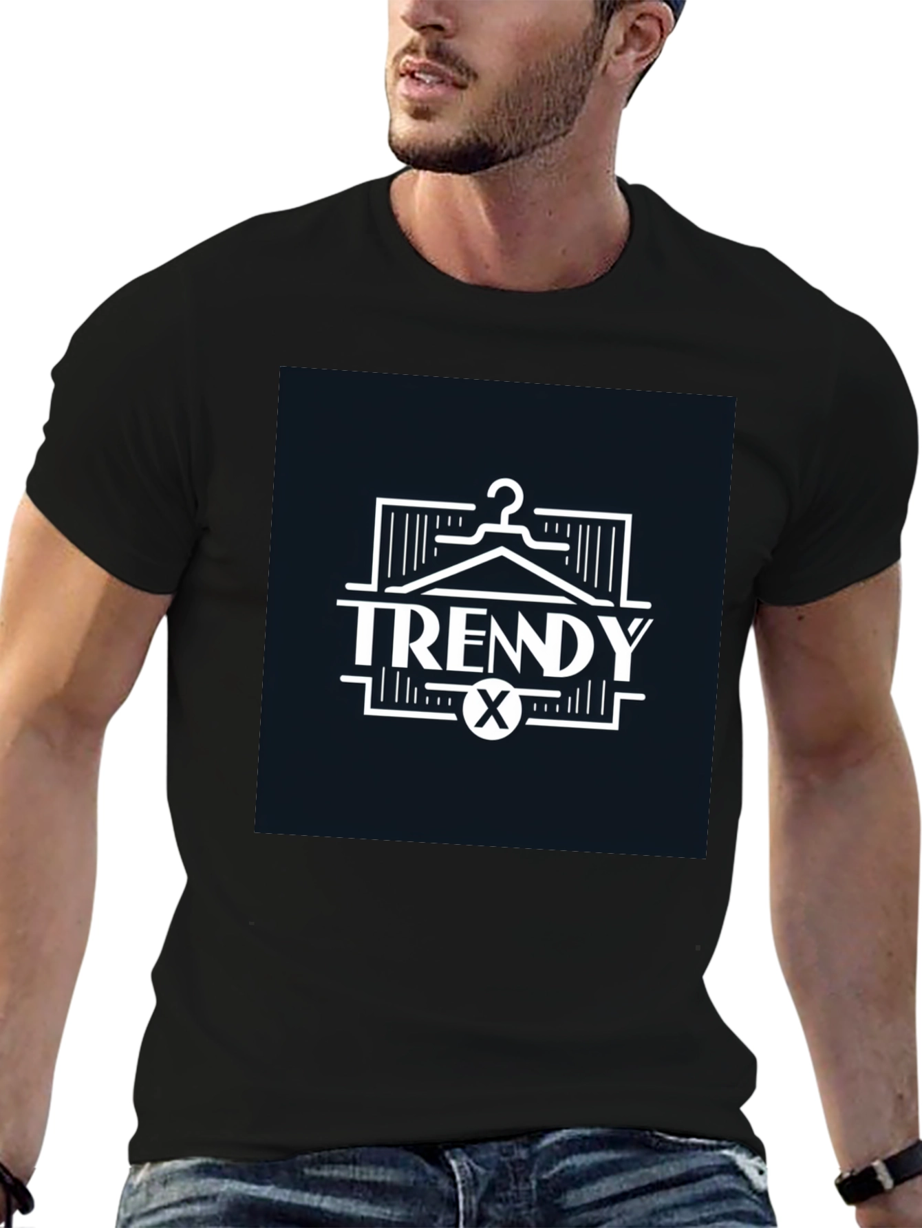 Black Trendy Graphic Tee - Men's Fashion view 6