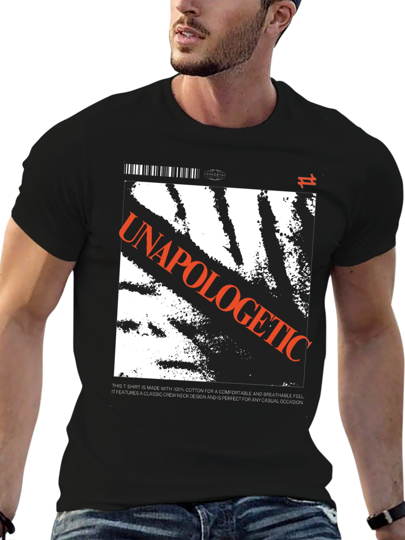 Black Unapologetic Graphic Print T-Shirt view 6