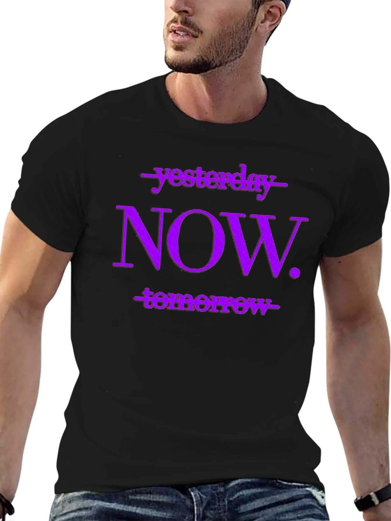 Black Yesterday, Now, Tomorrow Graphic Tee view 6