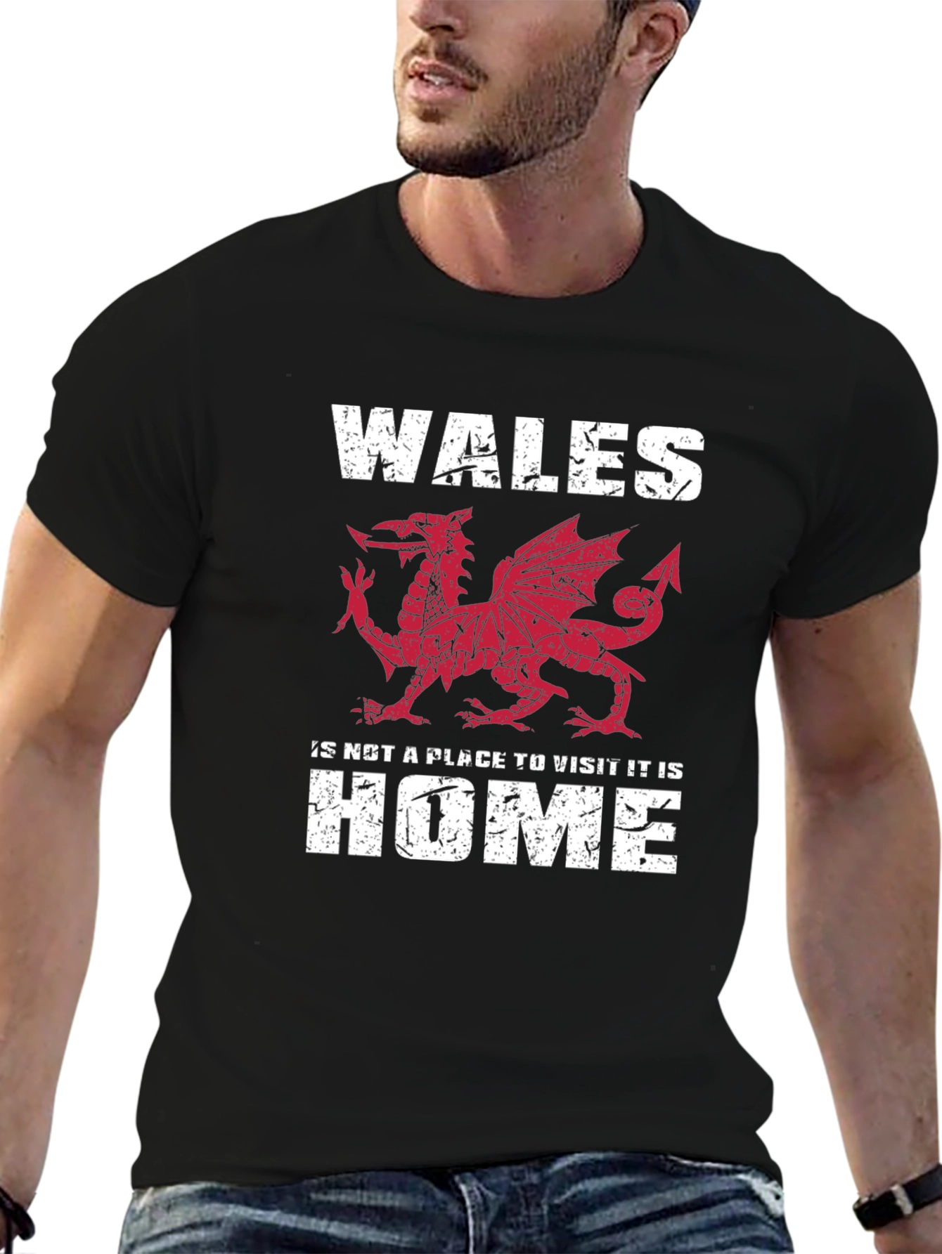 Wales Dragon Graphic T-Shirt - Welsh Pride Tee - 6