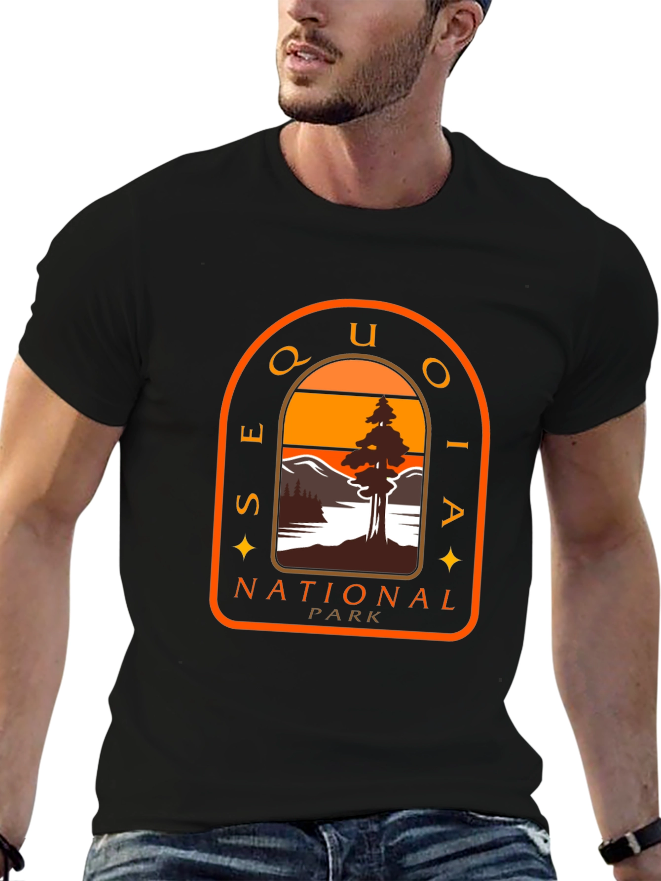 Black Sequoia National Park T-Shirt Black view 6