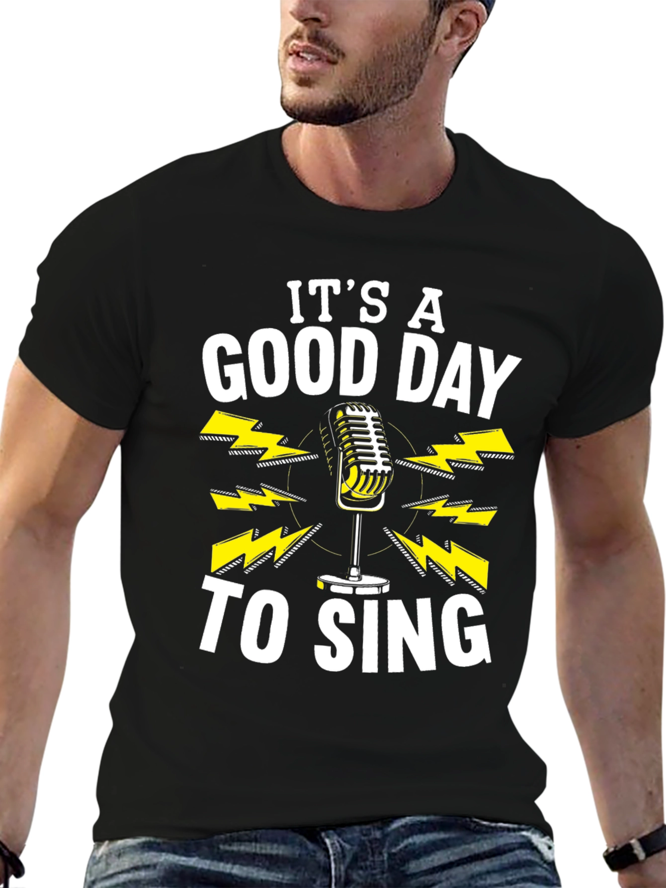 Black It's A Good Day To Sing T-Shirt view 6