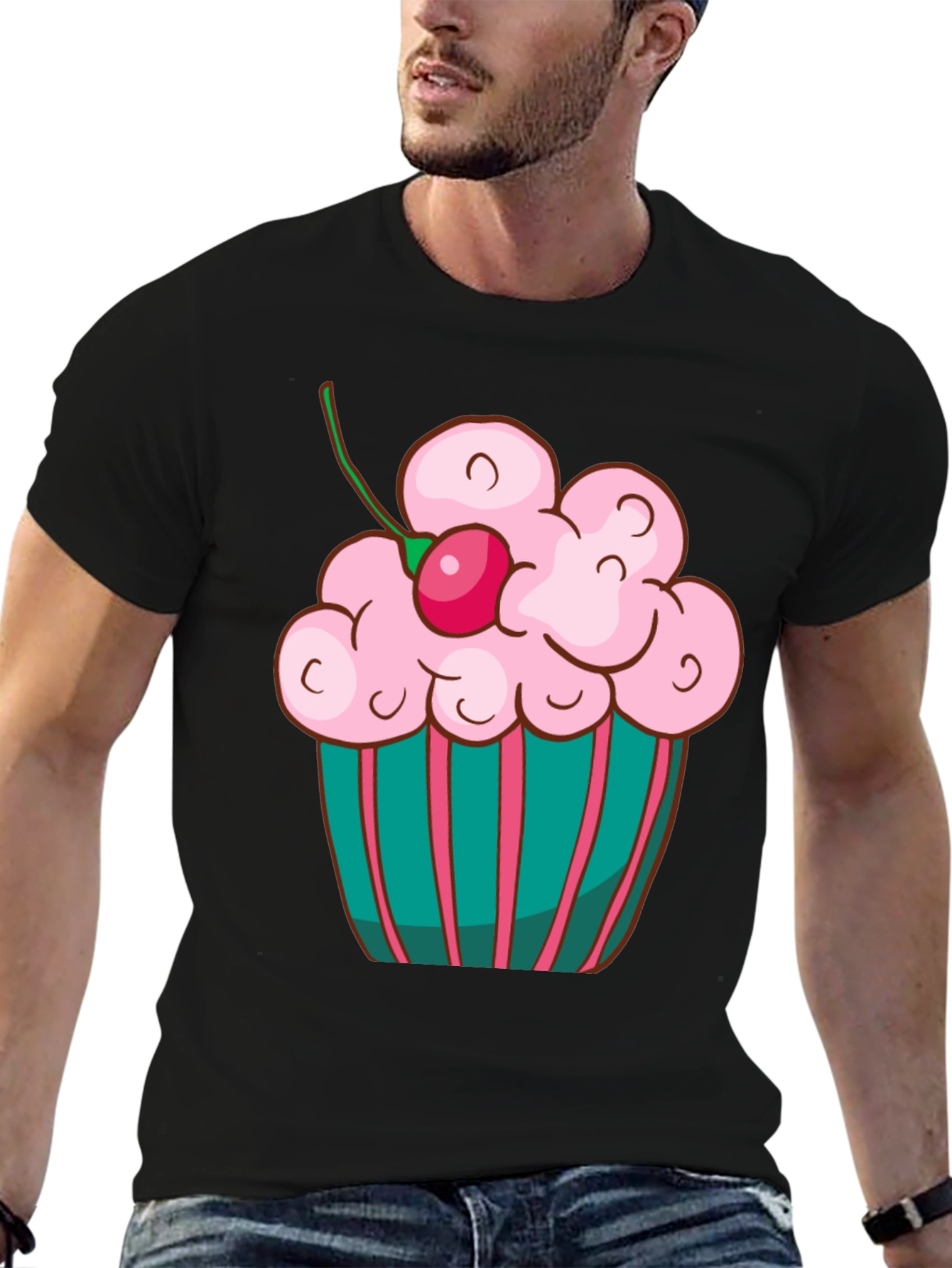 Black Cupcake T-Shirt - Sweet Treat Tee view 6
