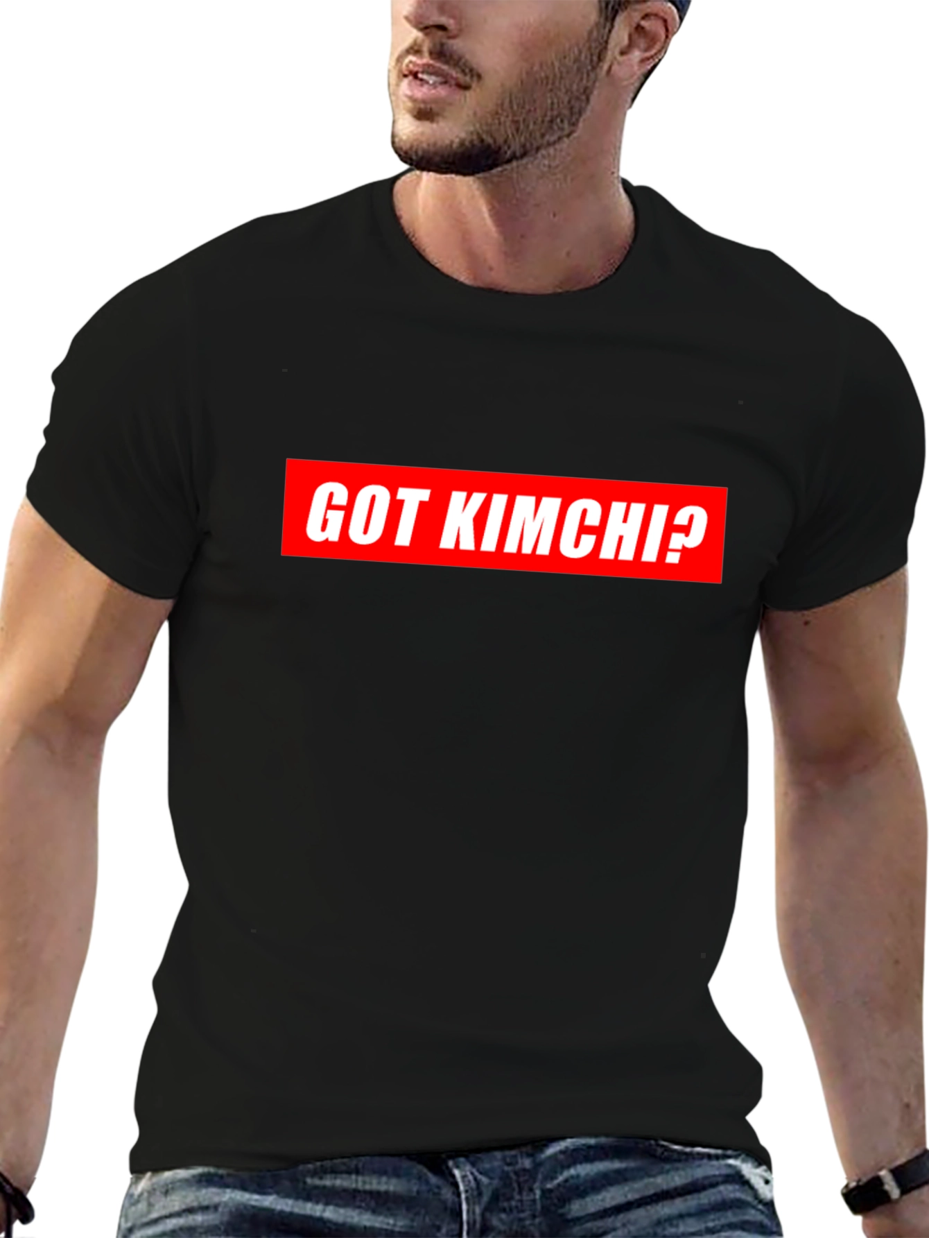 Black Got Kimchi? Black Graphic Tee view 6