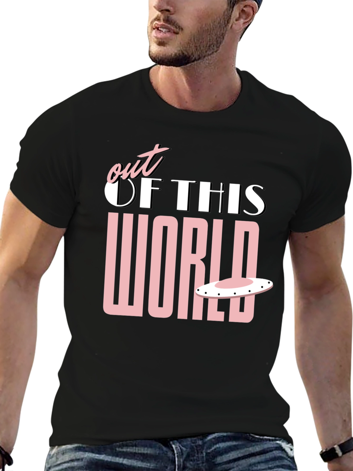 Black Out of This World Black Graphic T-Shirt view 6
