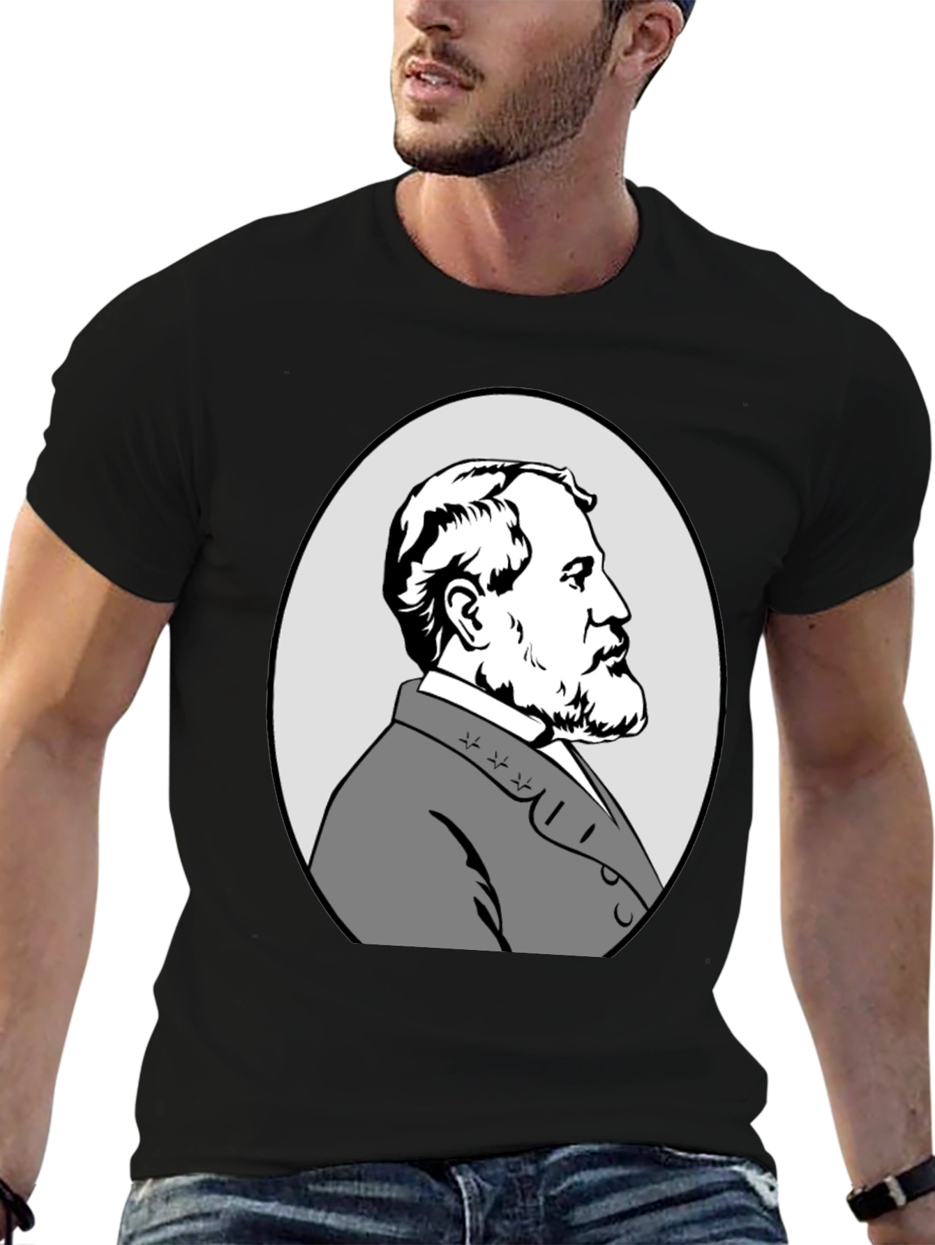 Black Robert E. Lee Graphic T-Shirt view 6