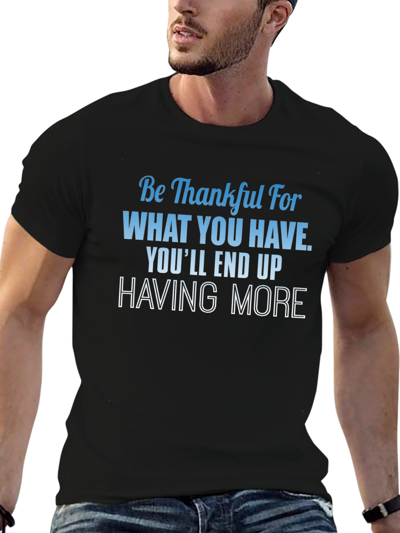 Black Be Thankful T-Shirt view 6