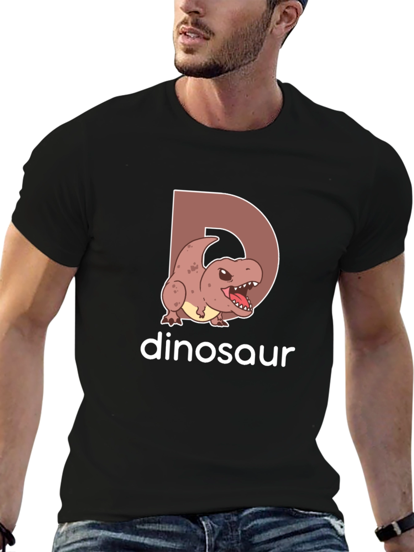 Black Dinosaur Initial D T-Shirt view 6