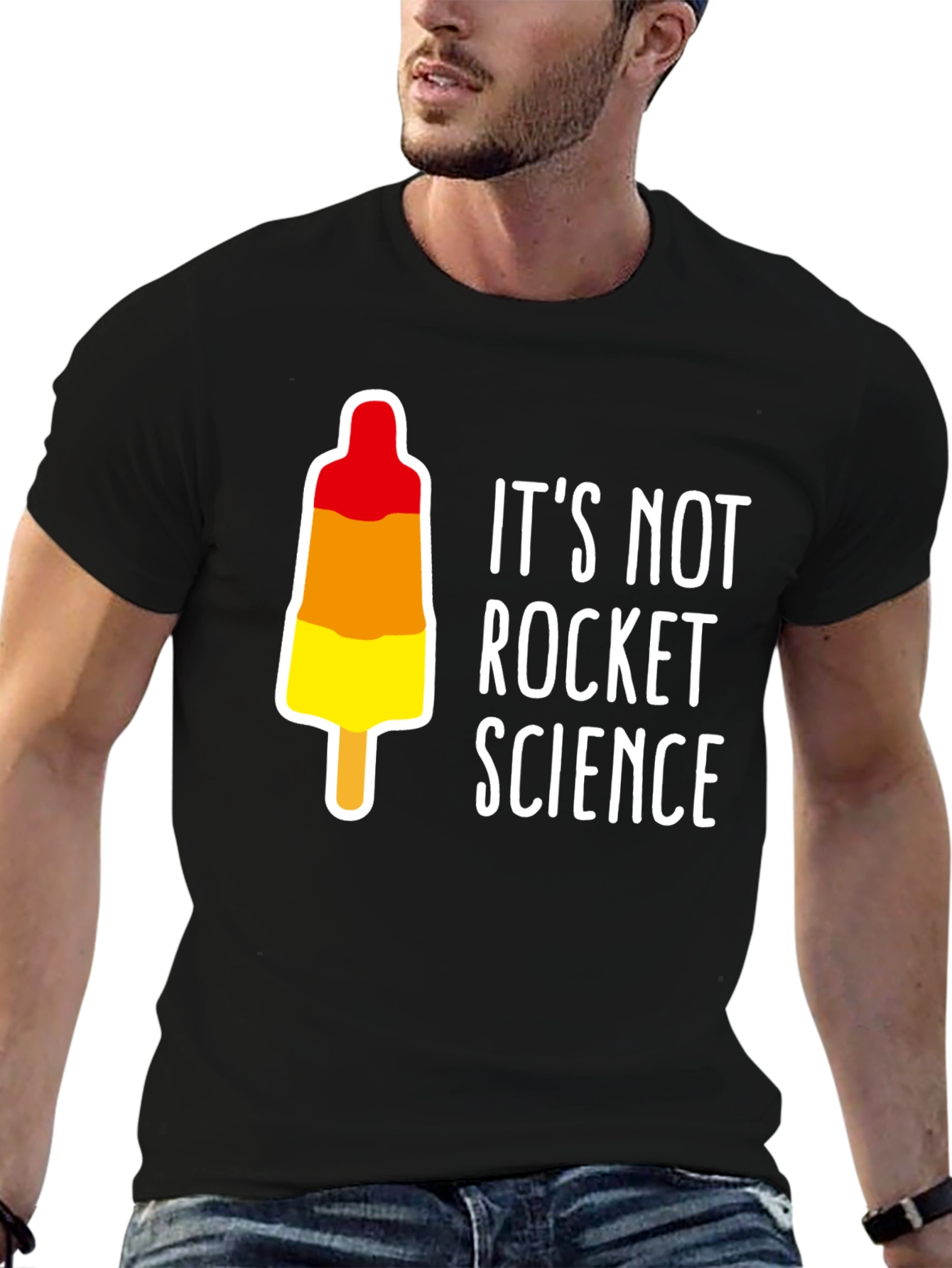Black It's Not Rocket Science T-Shirt view 6
