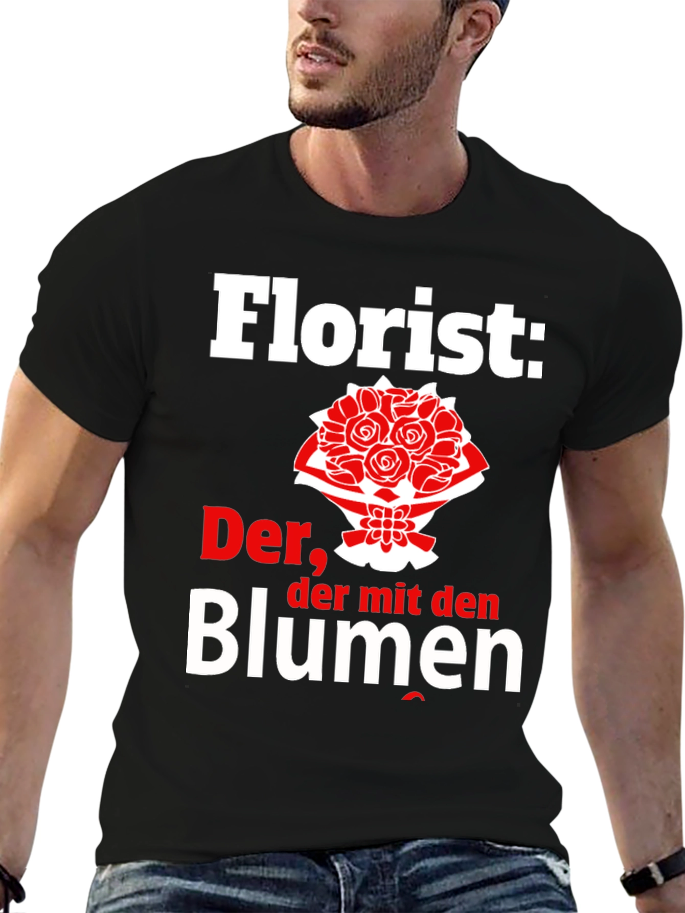Black Florist T-Shirt - Der, der mit den Blumen view 6