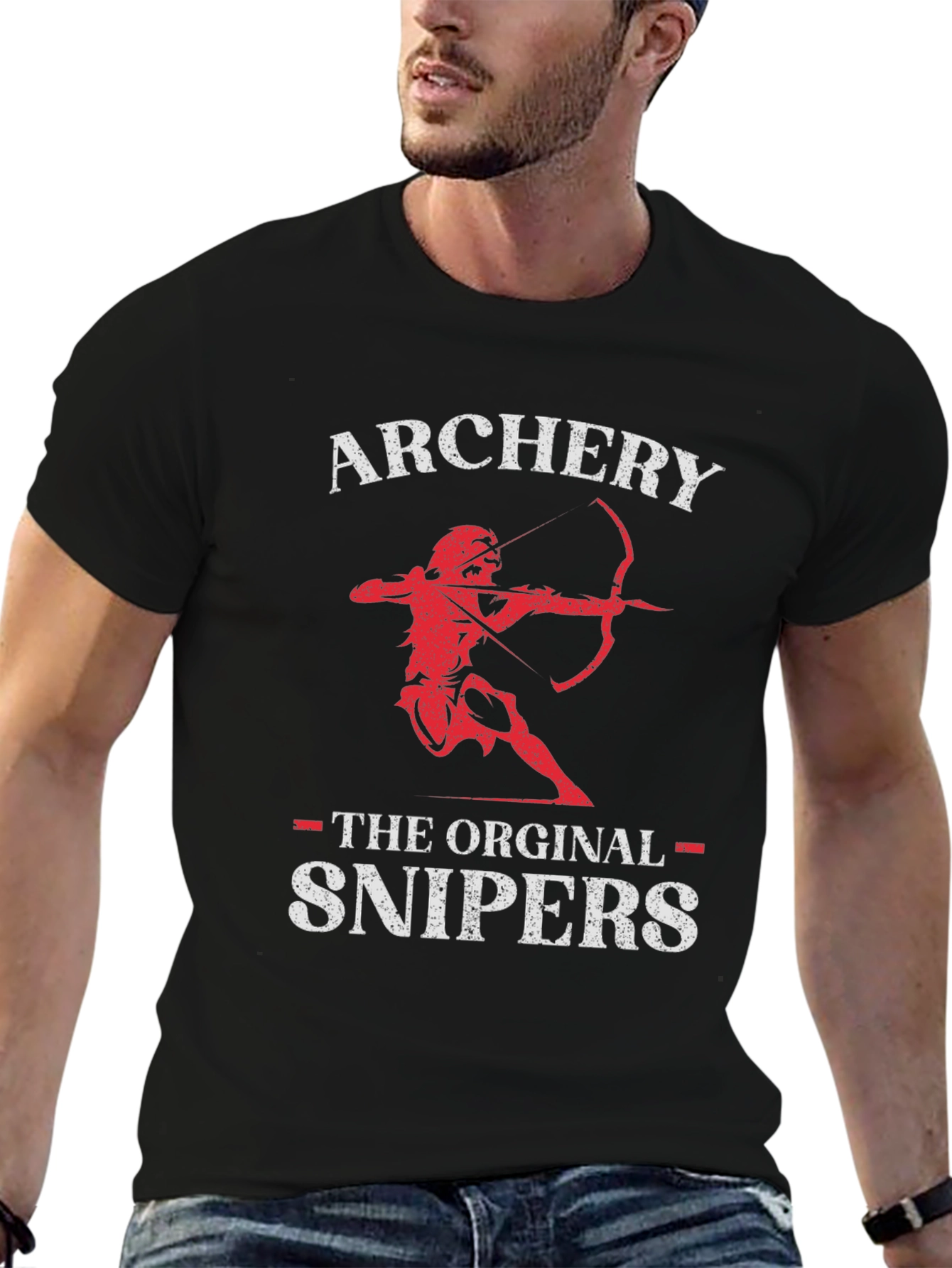 Black Archery T-Shirt - Original Snipers Tee view 6