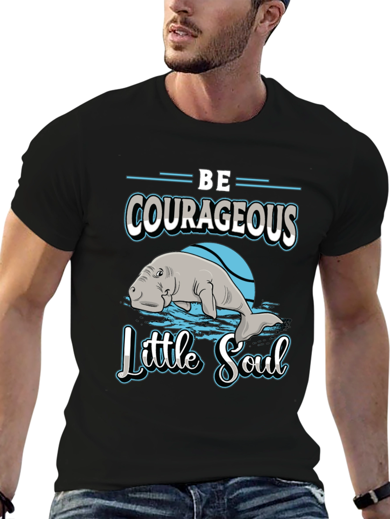 Black Be Courageous Little Soul T-Shirt view 6