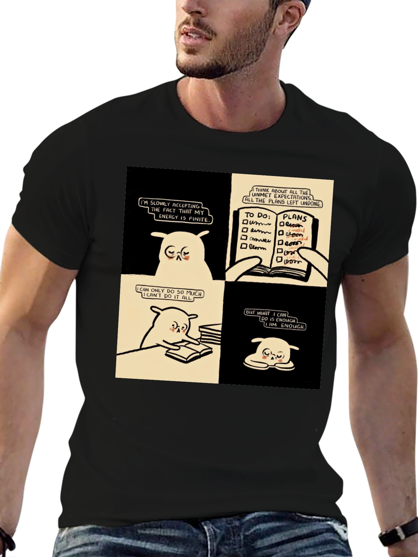 Black Accepting Finite Energy Black T-Shirt view 6