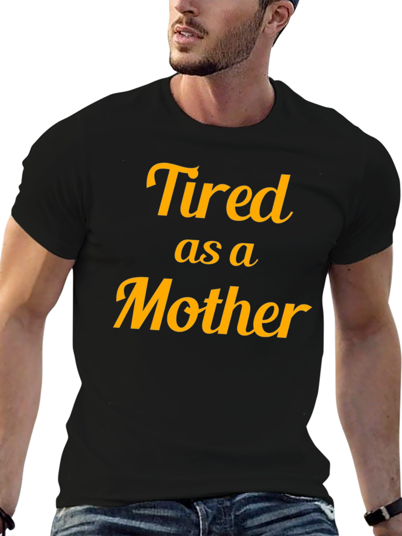 Black Tired as a Mother Black Tee view 6