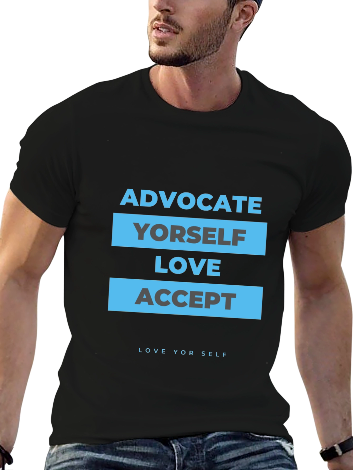 Black Advocate Yourself T-Shirt: Love and Acceptance Message view 6