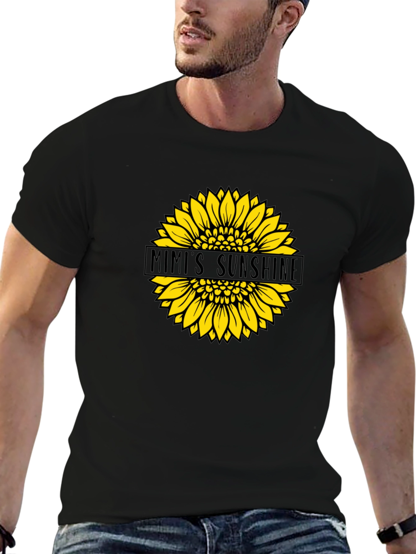 Black Mimi's Sunshine Sunflower Graphic Tee - Black view 6
