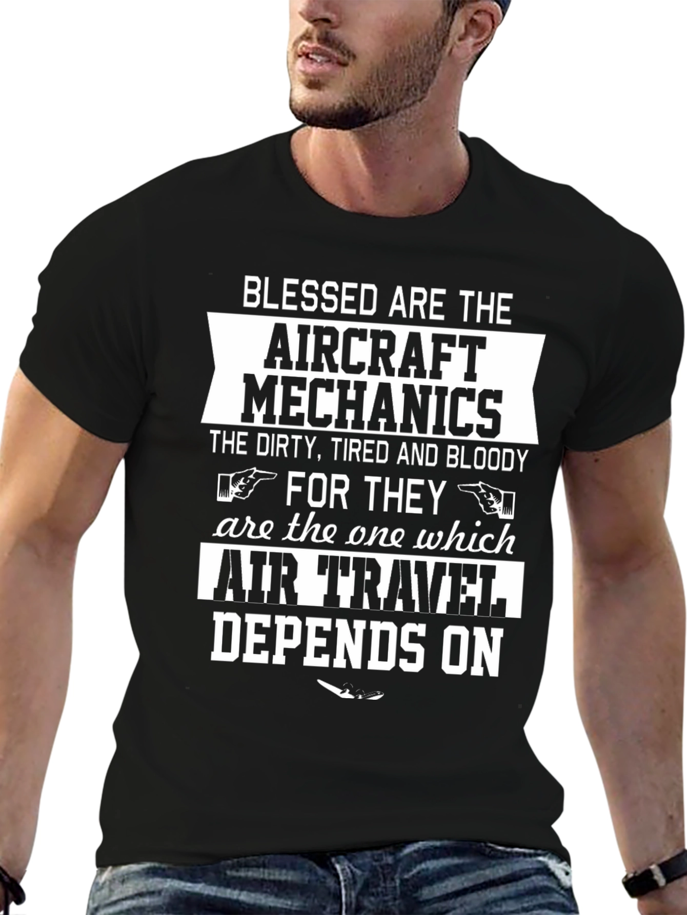 Aircraft Mechanics T-Shirt: Dirty, Tired, Bloody - 6