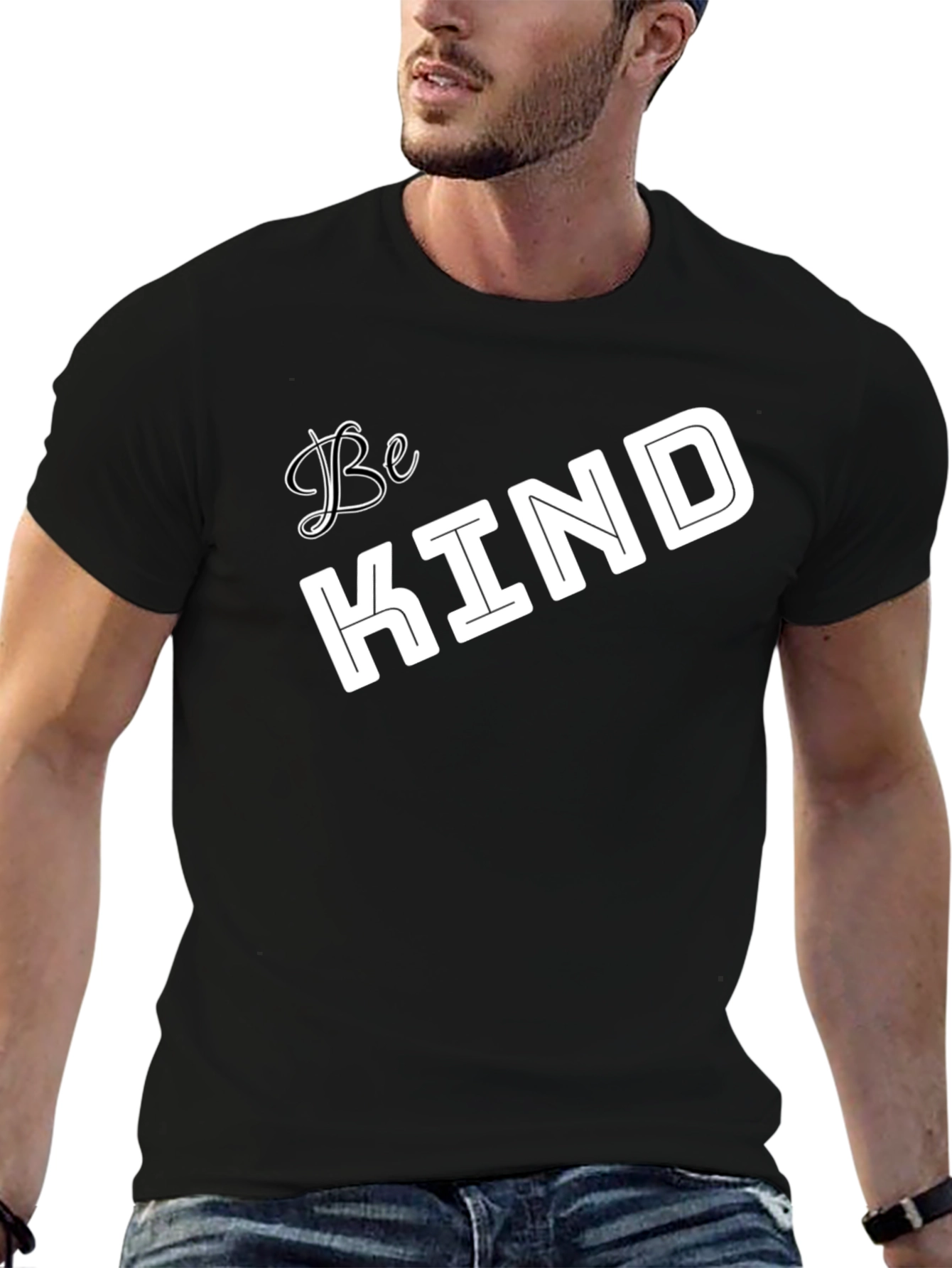 Black Be Kind Graphic Tee - Soft Cotton Blend view 6